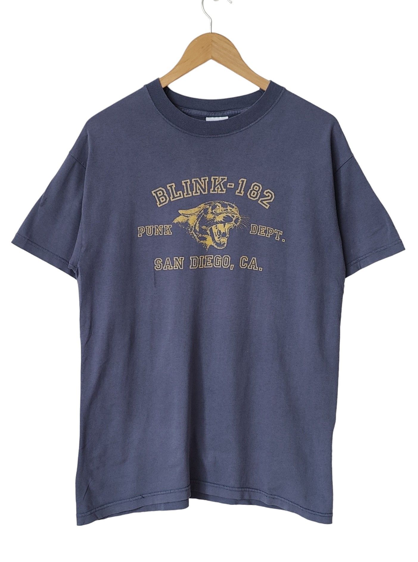 パンク Tシャツ　ネイビー　バンドTシャツ Blink182
