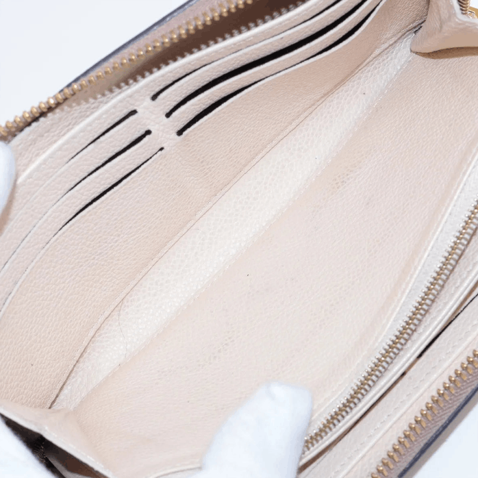 Louis Vuitton Monogram Bicolor Empreinte Zippy Wallet Creme x Bois de Rose Size ONE SIZE - 5 Thumbnail