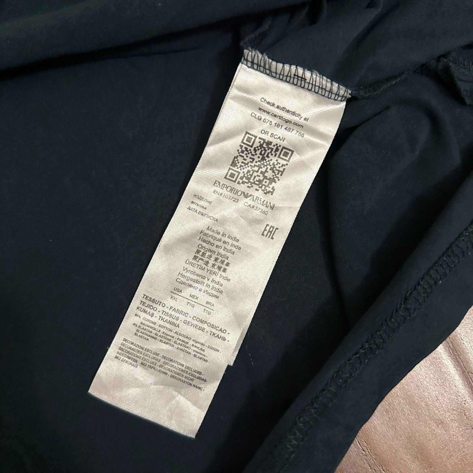 Emporio Armani EMPORIO ARMANI Polo Shirt Black Embroidered Golf Preppy RARE Size US XXL / EU 58 / 5 - 8 Thumbnail