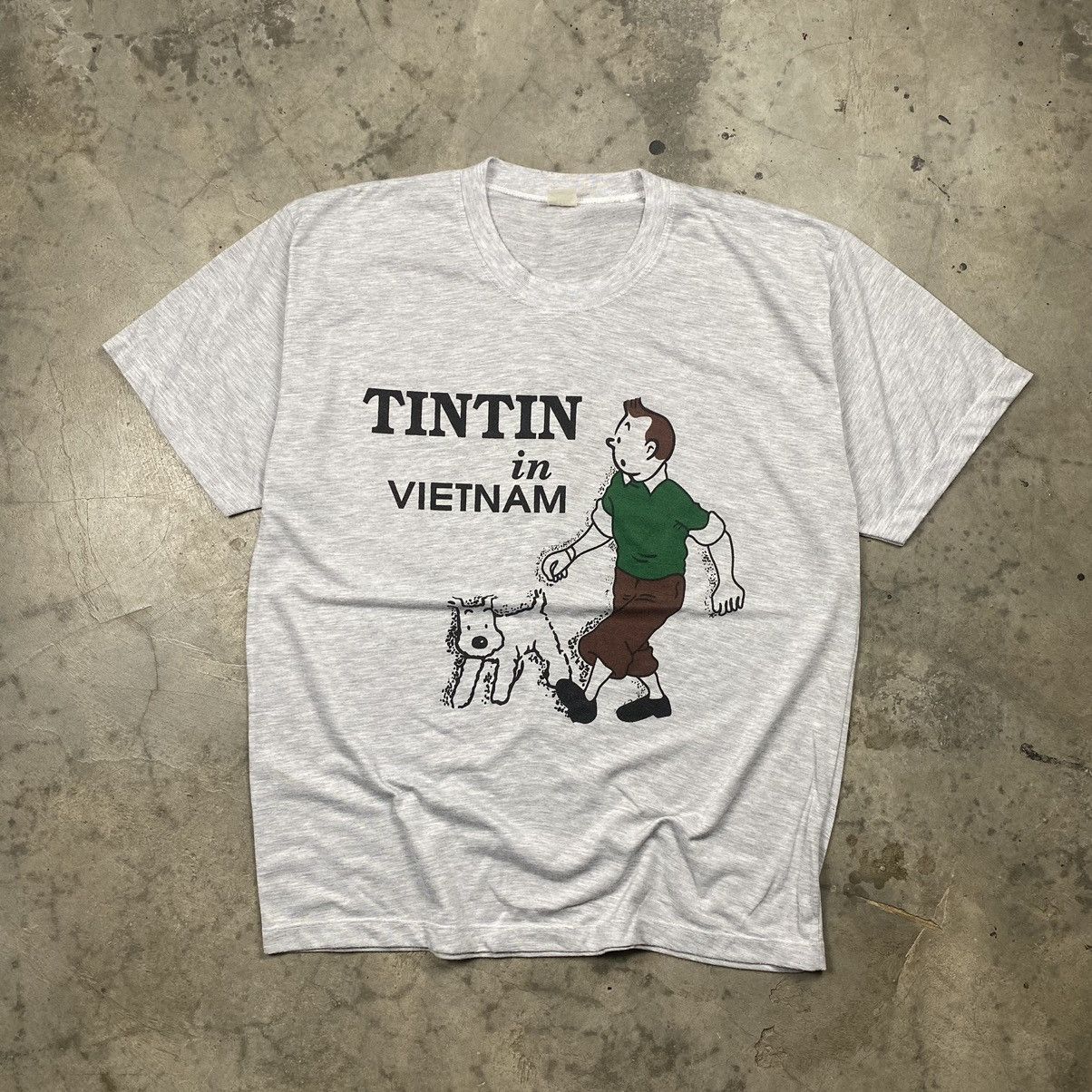 Cartoon Network × Vintage 90s Bootleg Tintin In Vietnam Tee Size US L / EU 52-54 / 3 - 1 Thumbnail