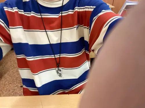Other Striped T-shirts For Men Loose Contrast Color Short Sleeve Size US M / EU 48-50 / 2 - 4 Thumbnail
