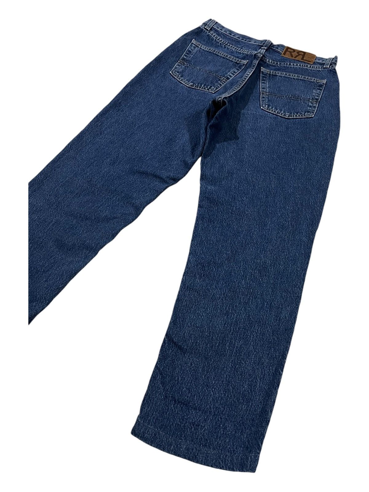 RRL Ralph Lauren 1980s RRL 🇺🇸 Made Baggy Relax Fit Tapered Leg Denim Jeans Size US 29 - 2 Thumbnail