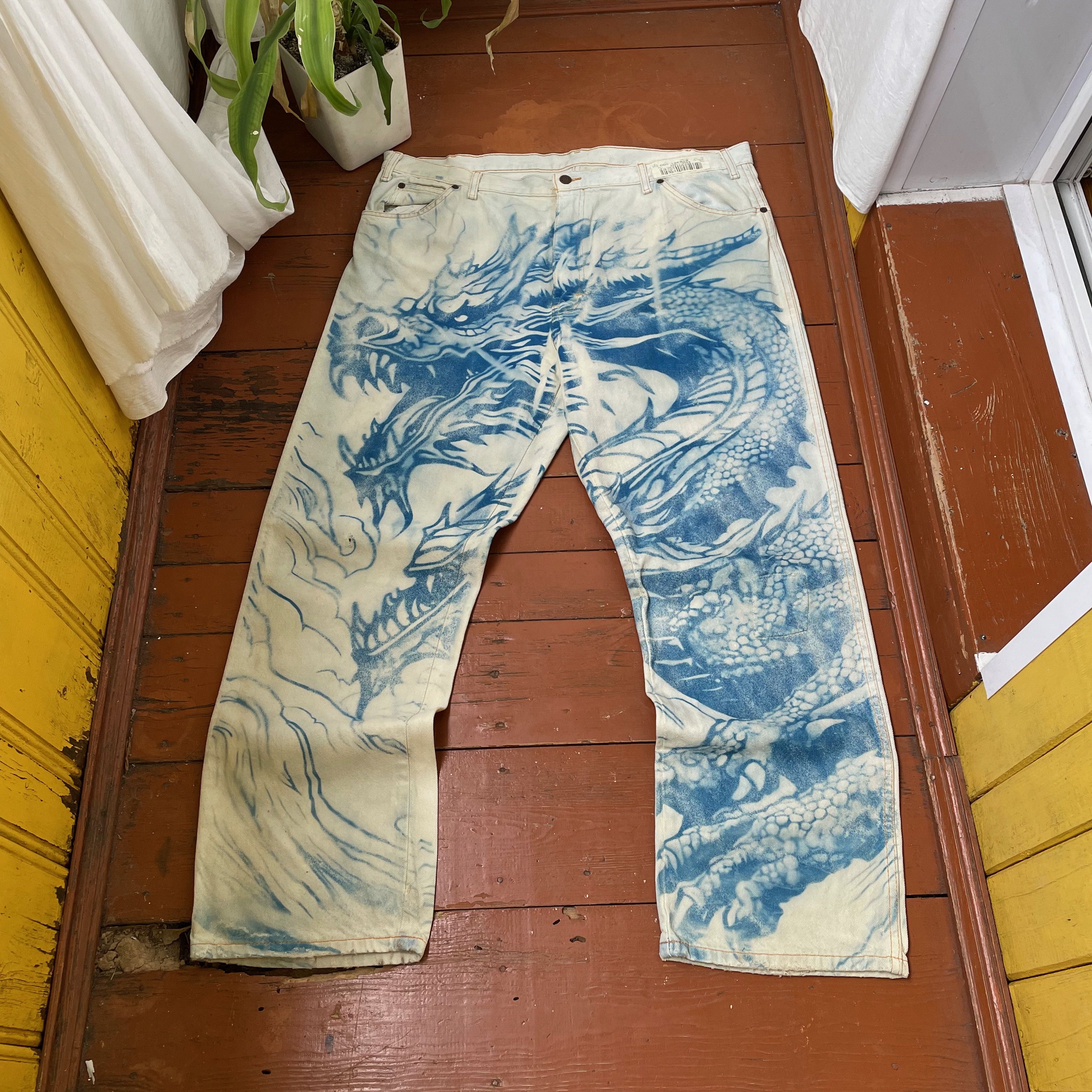 Dickies Dickies baggy denim jeans big size pants crazy custom Size US 42 / EU 58 - 11 Thumbnail