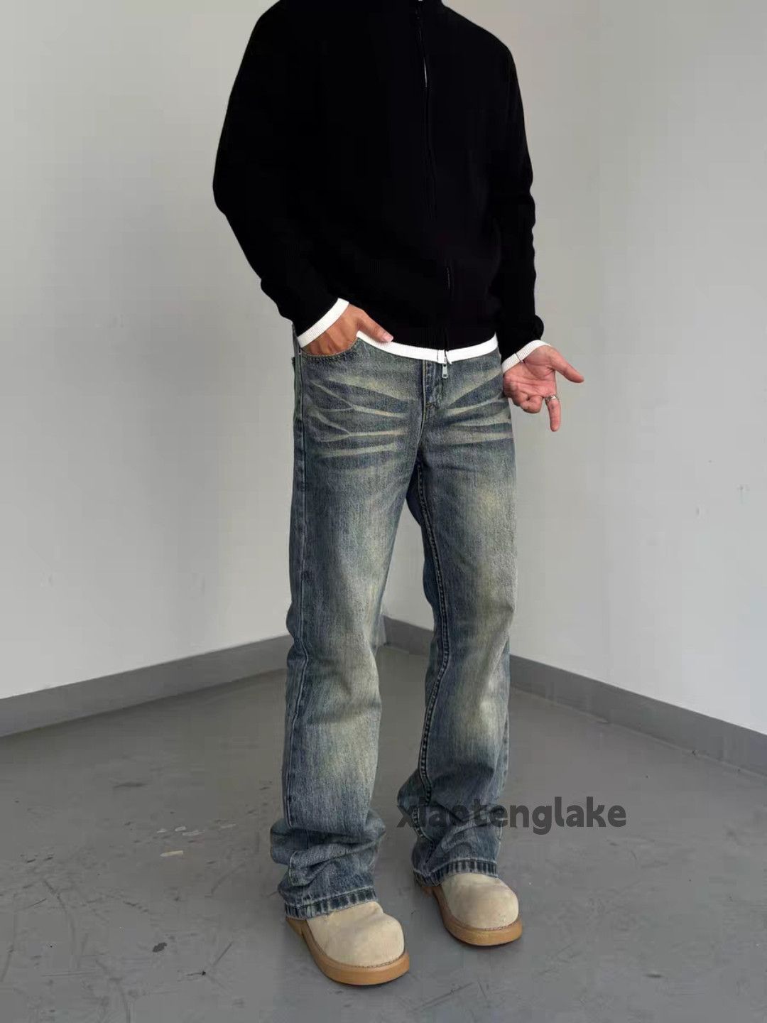 Jean ltx vintage washed faded cleanfit yuppie bootcut punk jeans Size US 32 / EU 48 - 5 Thumbnail