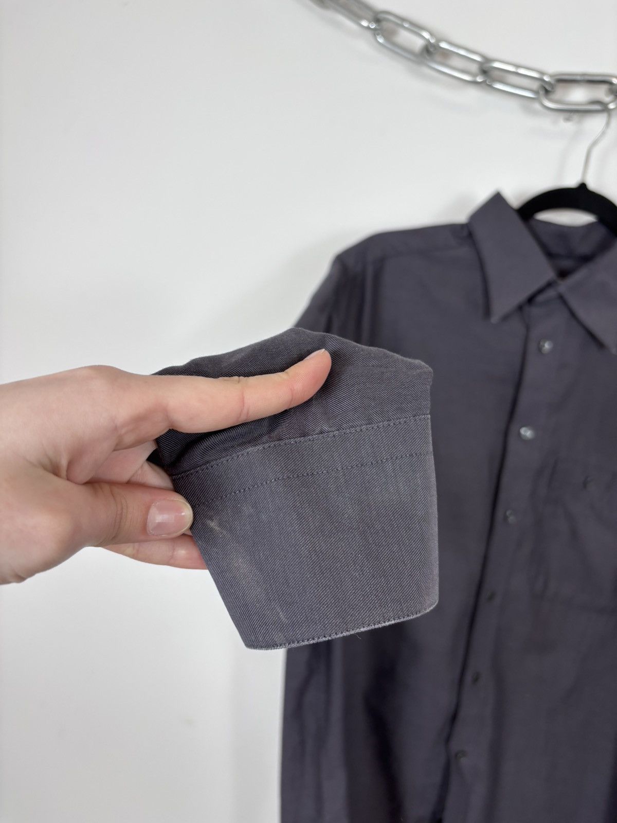 Eton Eton Elastar Vintage Men’s Navy Grey Button Up Shirt Size US XL / EU 56 / 4 - 10 Thumbnail