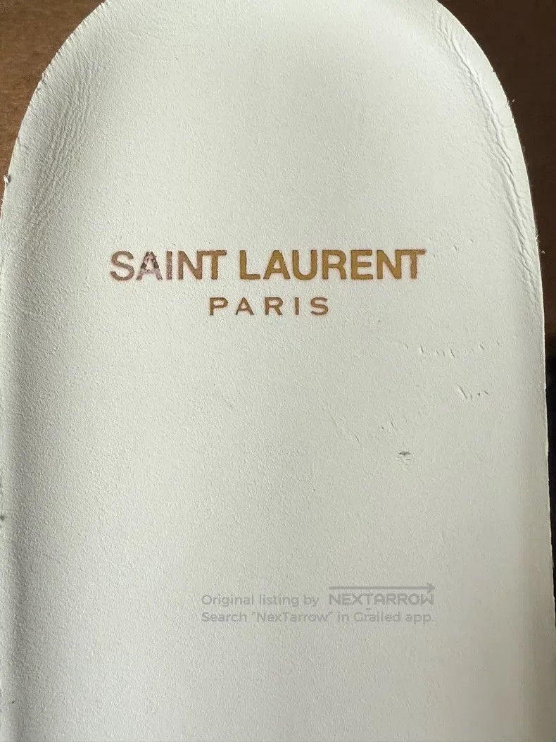 Saint Laurent Paris Saint Laurent Paris Leather White Shoes with Letter Graffi Size US 7 / EU 40 - 5 Thumbnail