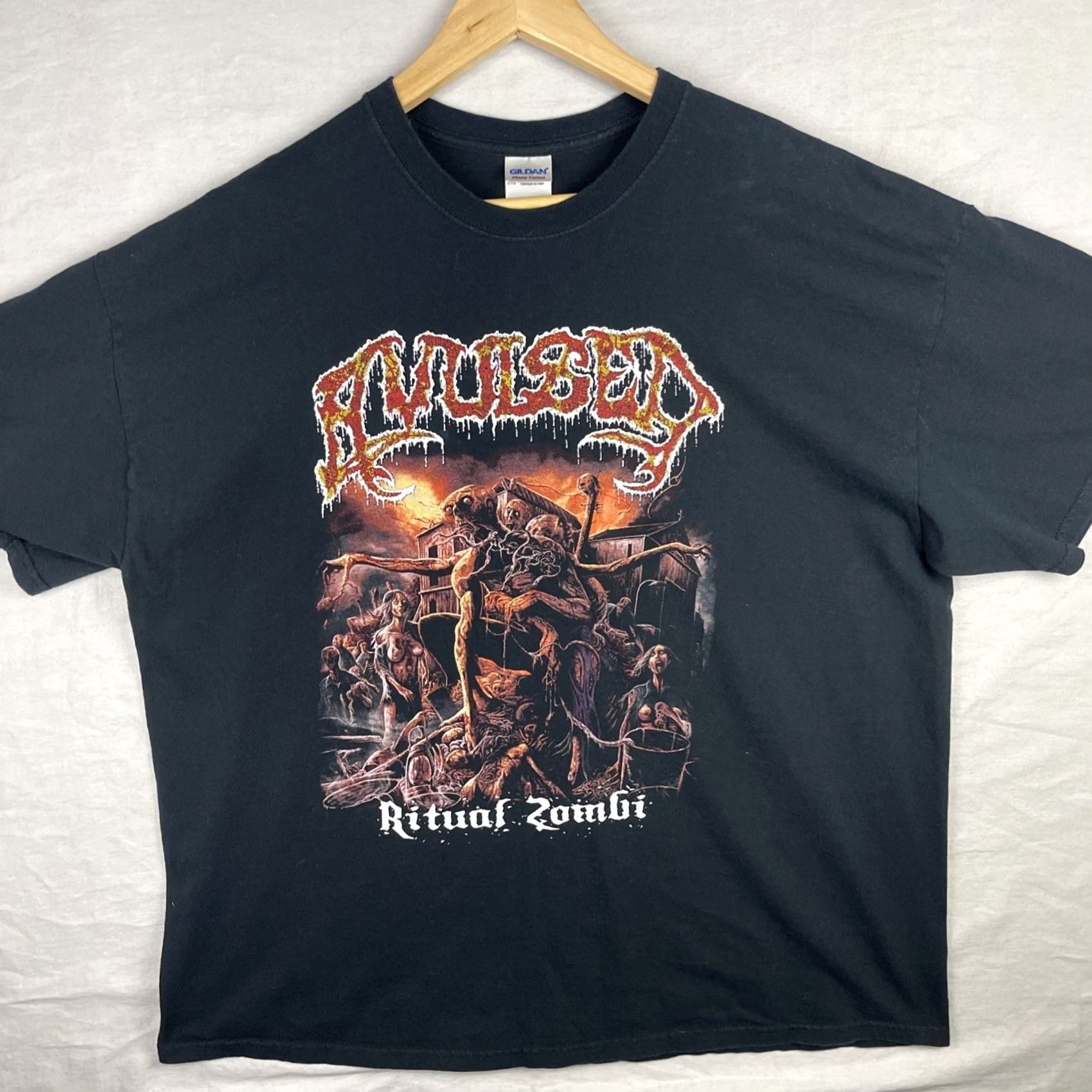 Gildan Avulsed Shirt Mens 2XL Black Ritual Zombie Death Metal Band Sevared Records Shirt Size US XXL / EU 58 / 5 - 2 Thumbnail