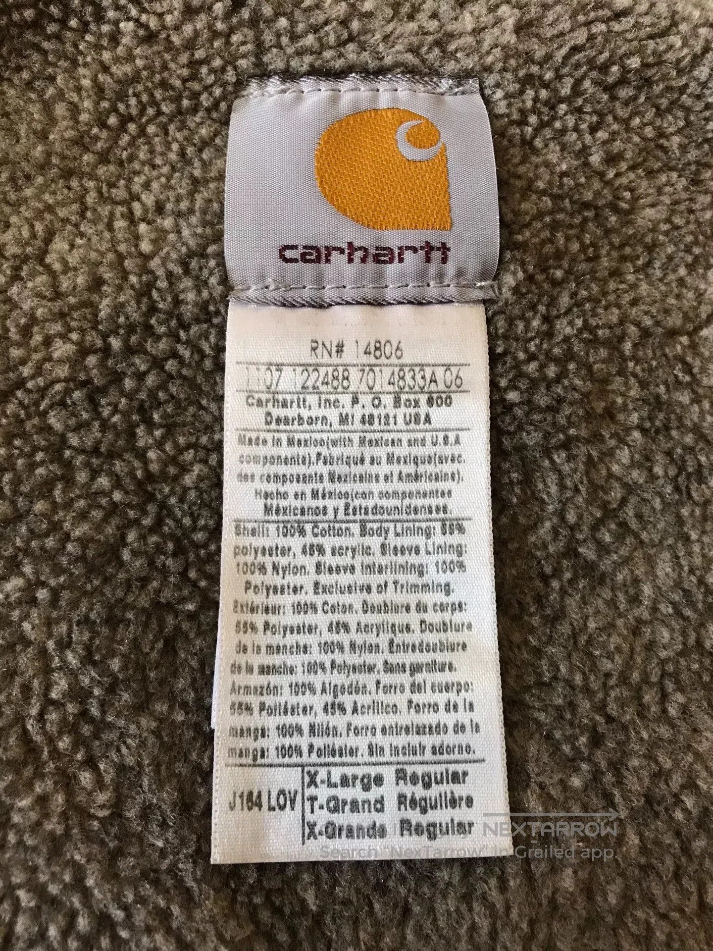 Carhartt Carhartt J164 Olive Green XL Work Jacket. Size US XL / EU 56 / 4 - 9 Thumbnail