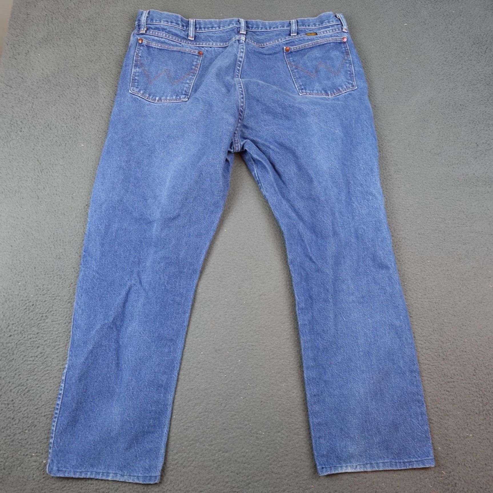 Wrangler Wrangler Jeans Mens 44x32 Blue Cowboy Cut Straight Western Denim 5-Pocket Zip Button Logo Wrangler Cowboy Cut Mens Jeans Size US 40 / EU 56 - 4 Thumbnail