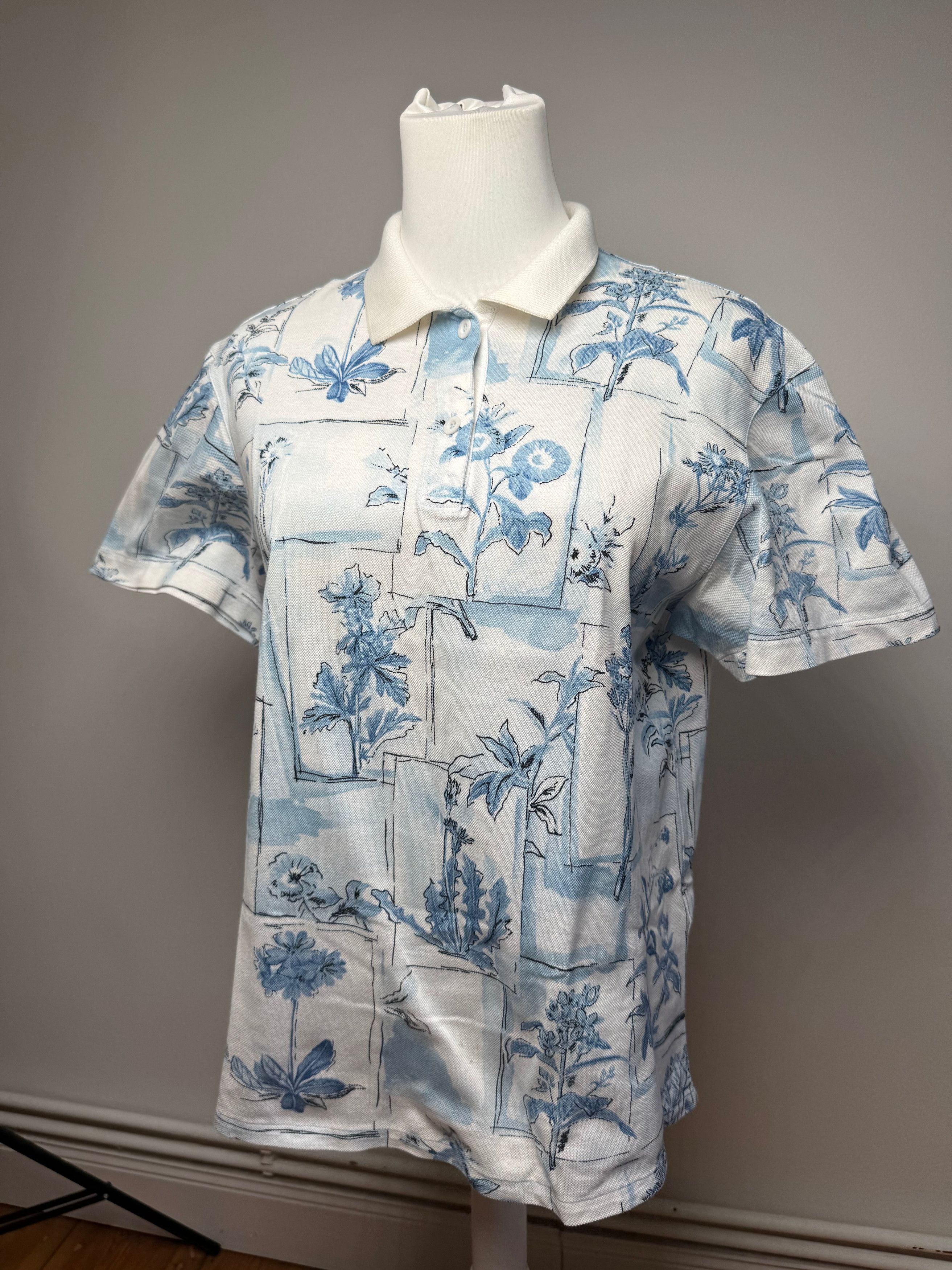 Dior Vintage Blue White Polo Shirt M Size M / US 6-8 / IT 42-44 - 1 Thumbnail
