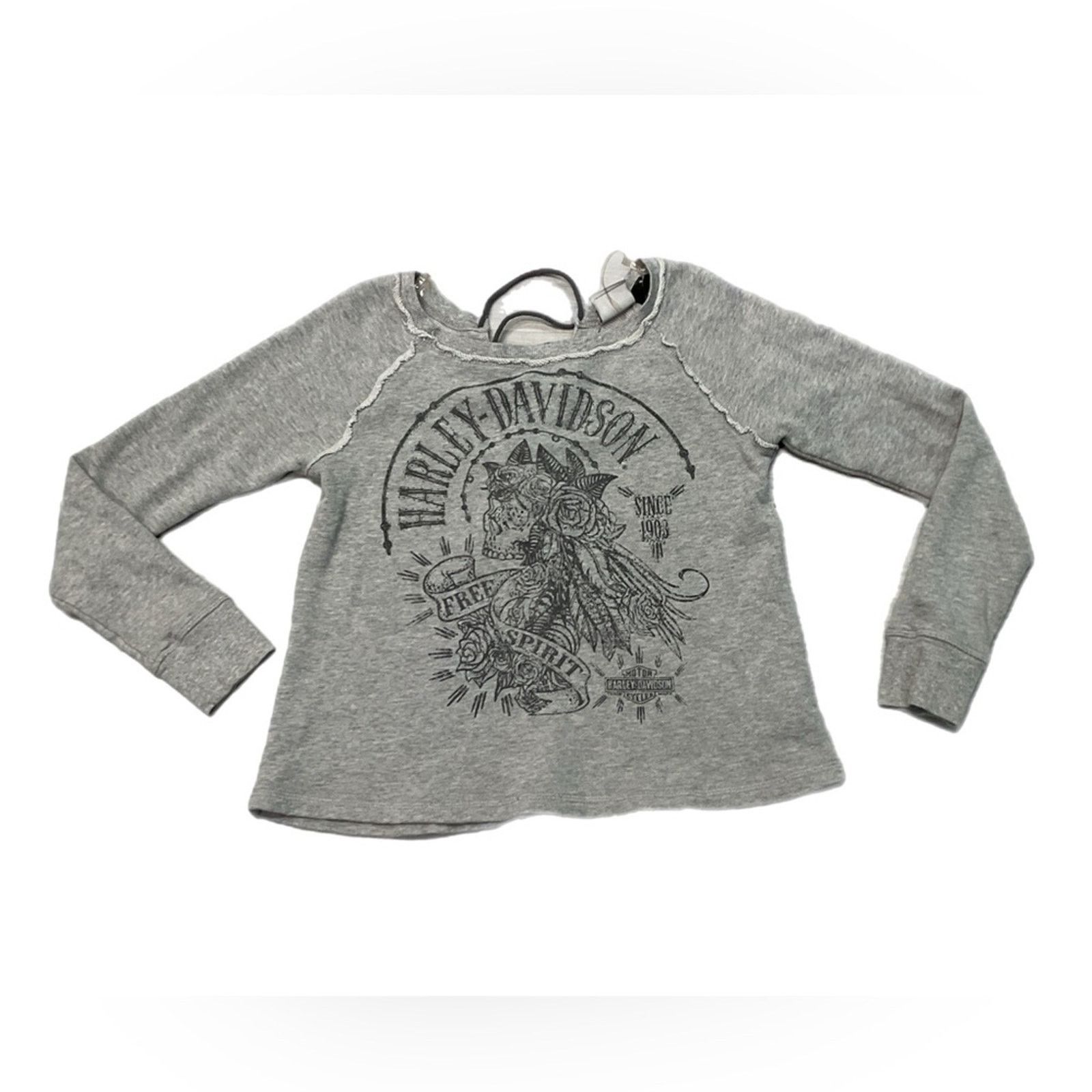 Harley Davidson Harley Davidson Women’s Gray Cropped Sweatshirt Size S / US 4 / IT 40 - 1 Thumbnail