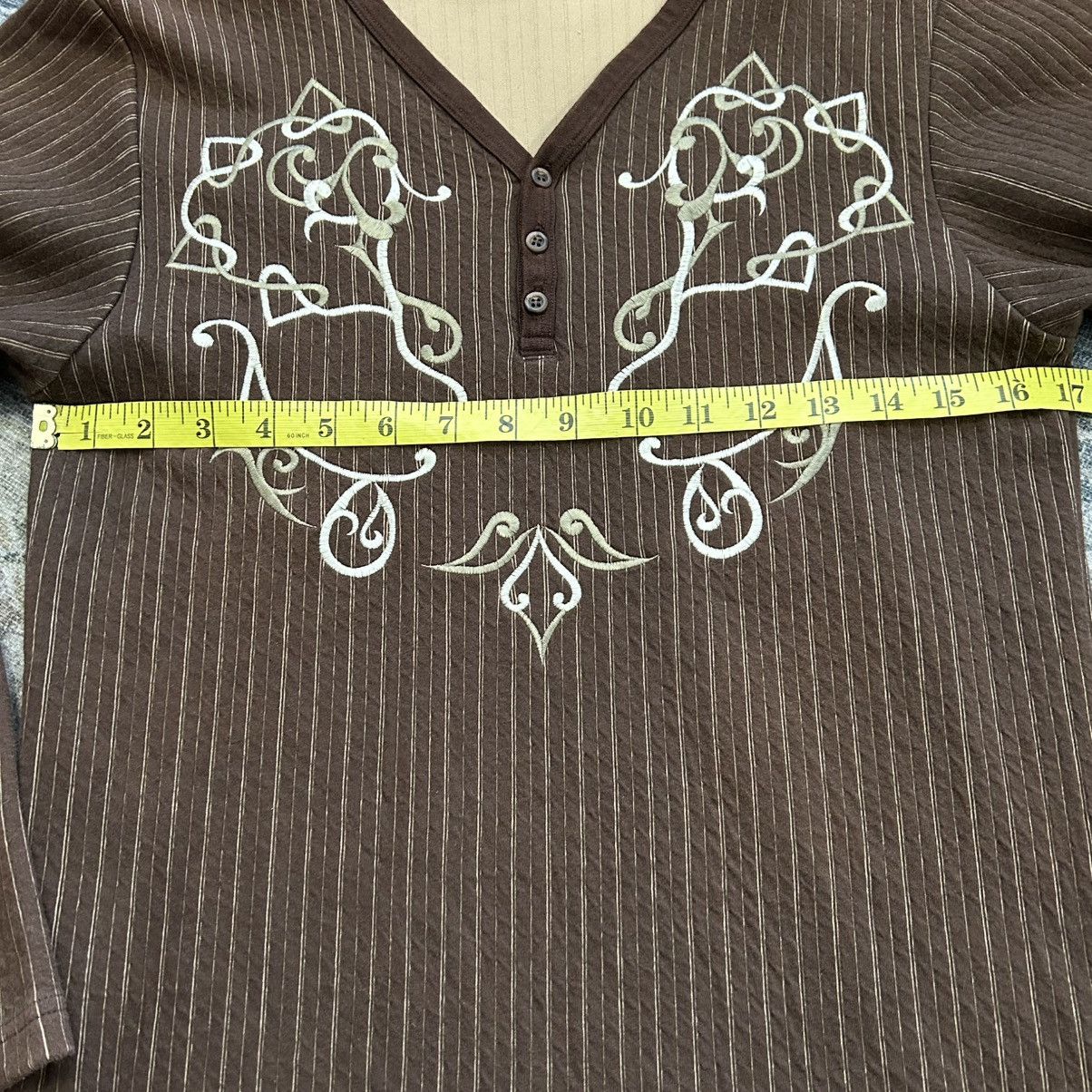 Tornado Mart Tornado Mart Tattoo Brown Long Sleeve Size US XS / EU 42 / 0 - 16 Thumbnail