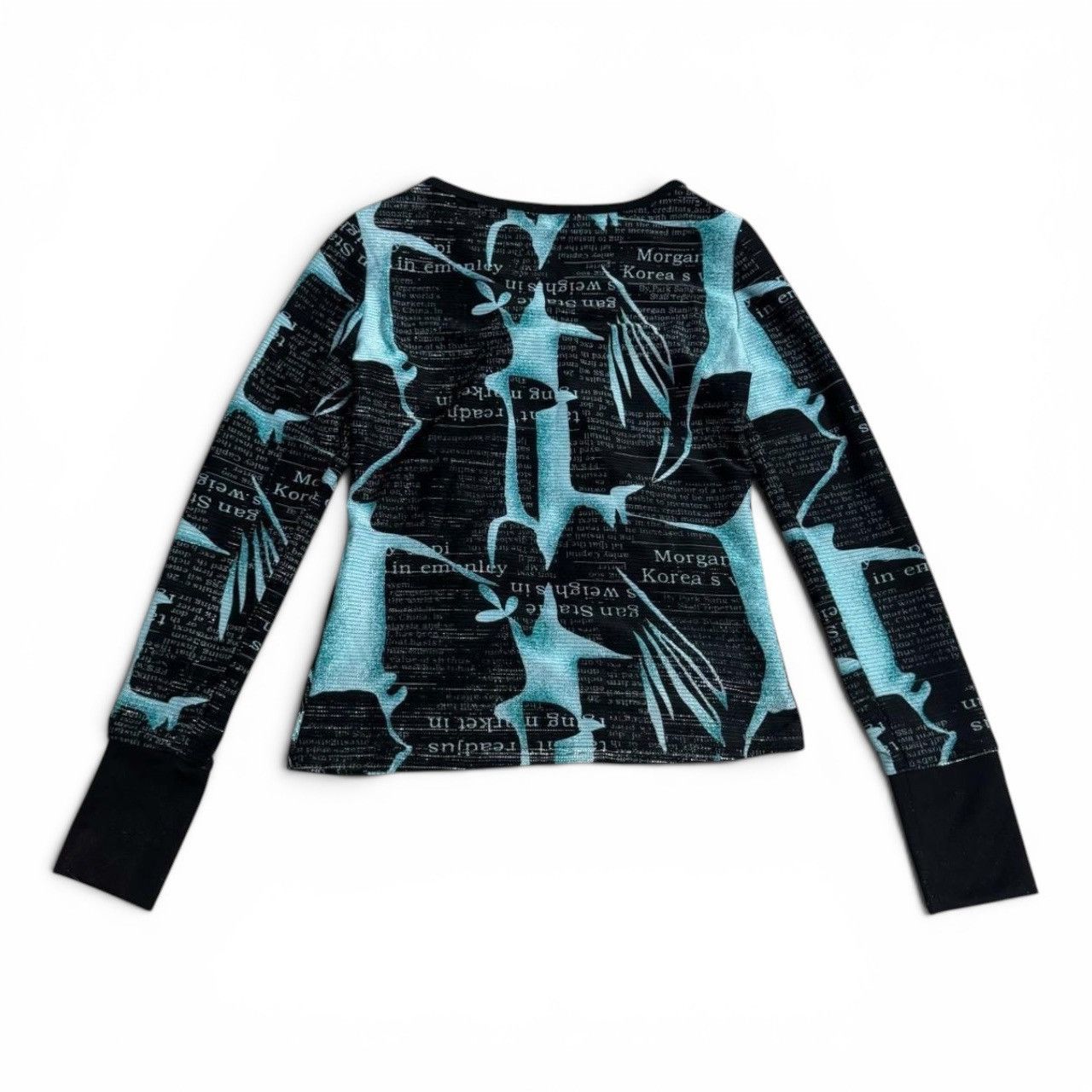 Other Jaipur Y2K Cyber Punk Blue & Black Graphic Double Zip Jacket Size S / US 4 / IT 40 - 4 Thumbnail