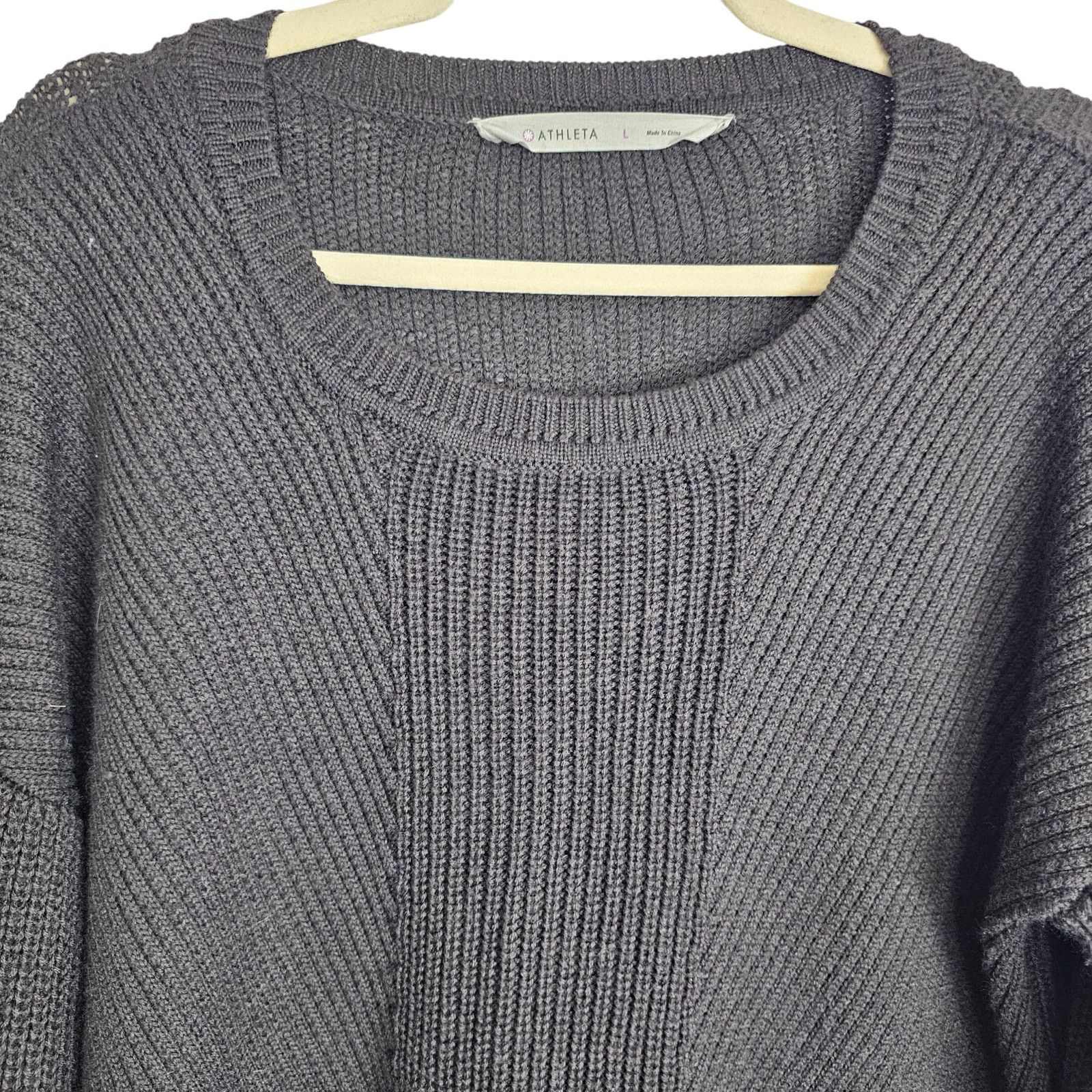 Athleta Athleta Womens Merino Wool Ribbed Sweater Size L Heavy Knit Size L / US 10 / IT 46 - 2 Thumbnail