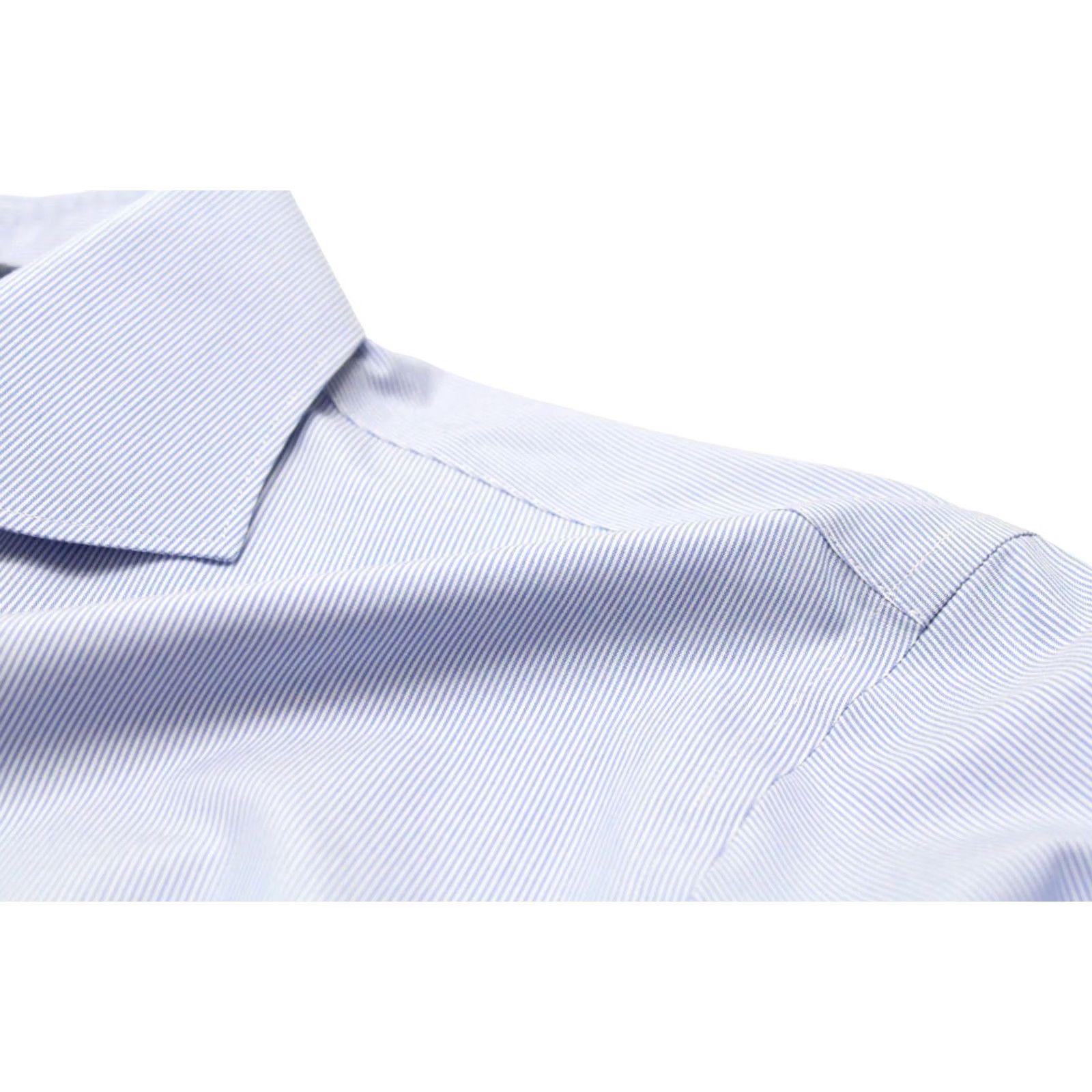 Suitsupply Suitsupply Dress Shirt Men 42-7 / 16 1/2L Pinstripe Extra Slim Formal Shirt Button-Up Long Sleeve Collared Blue White Mens Size 42R - 6 Thumbnail