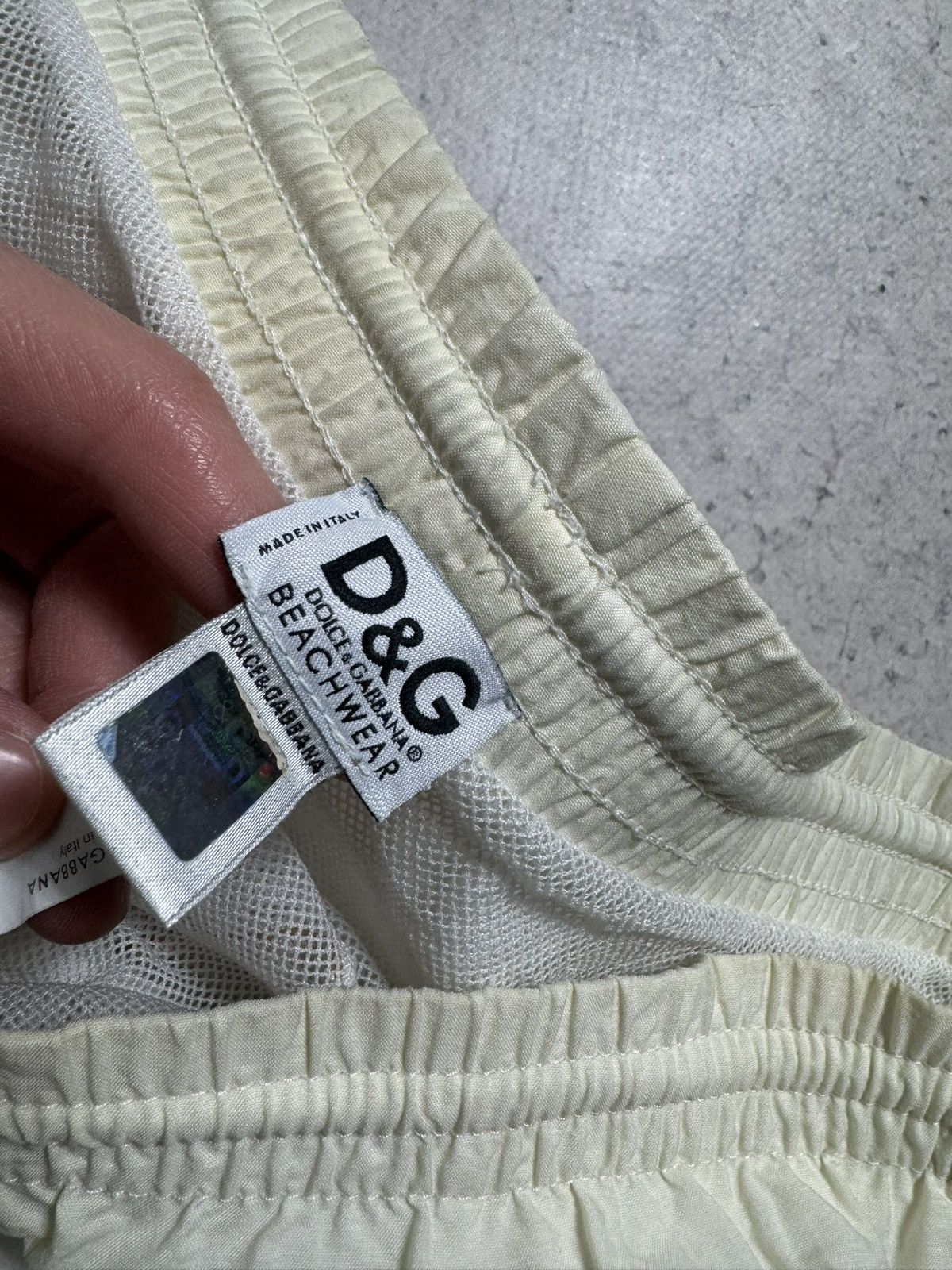 Dolce & Gabbana Dolce & Gabbana DG Beachwear White Nylon Vintage Shorts Size US 36 / EU 52 - 6 Thumbnail