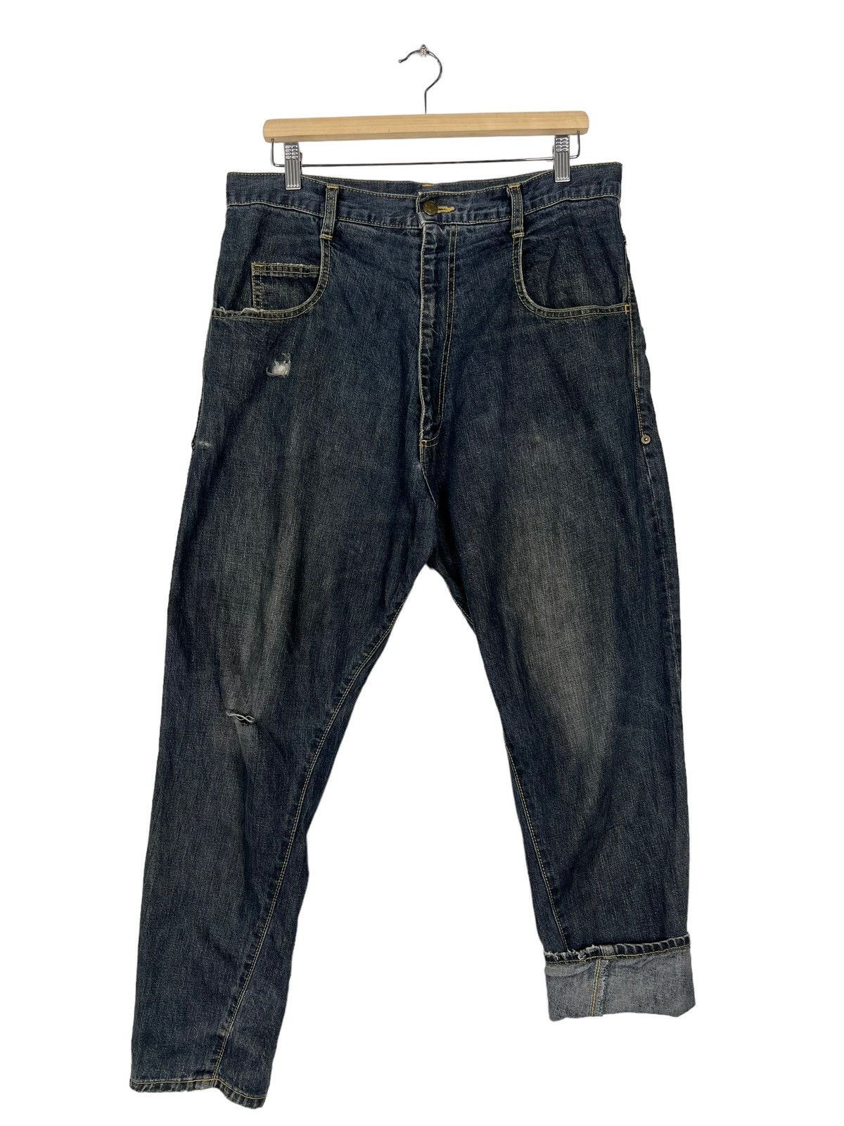 Frapbois × Issey Miyake 🔥 FLARE FRABOIS ASYMETRICAL DENIM Size US 34 / EU 50 - 10 Thumbnail