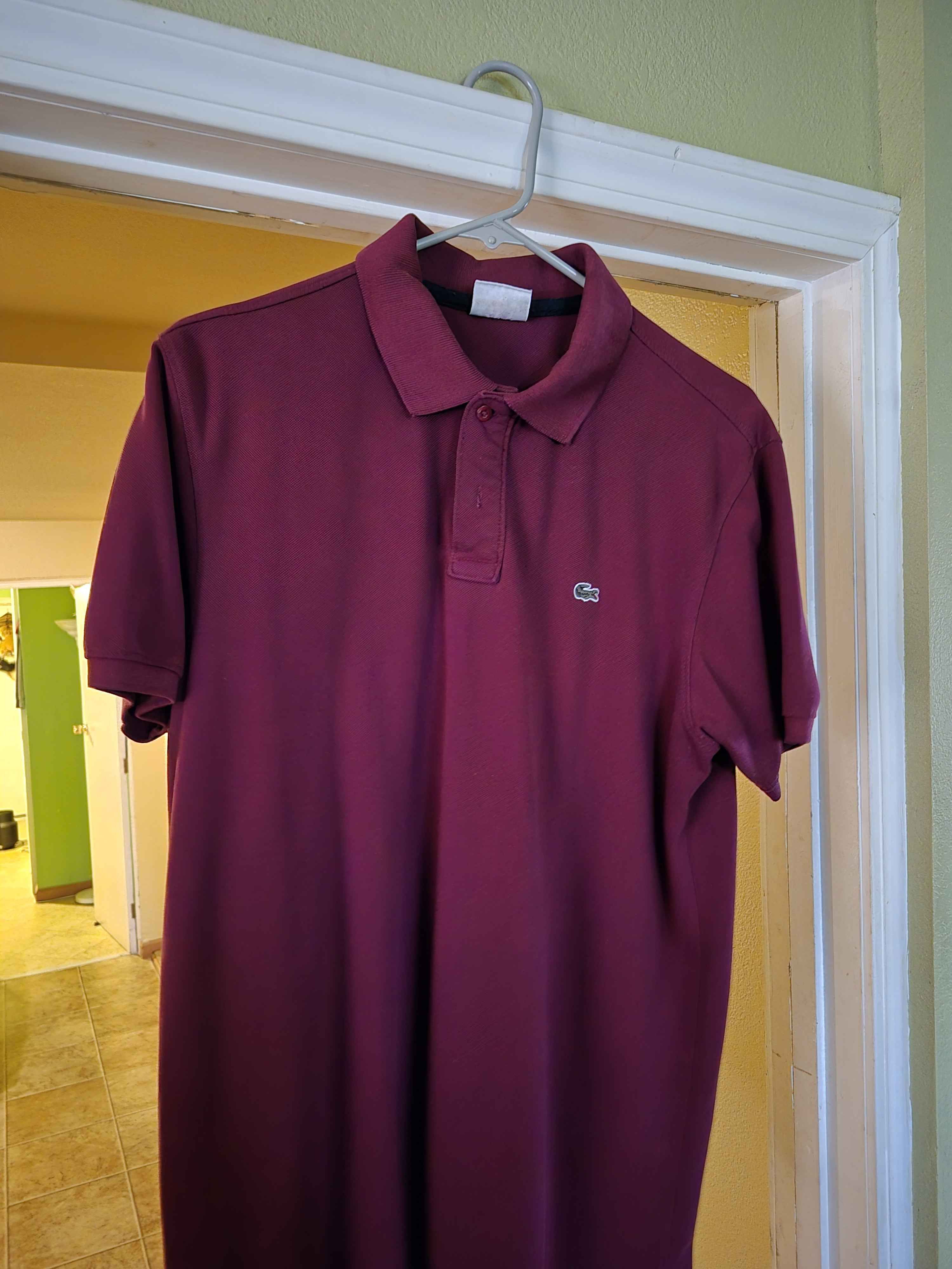 Lacoste Burgundy Lacoste Polo Size US L / EU 52-54 / 3 - 1 Thumbnail