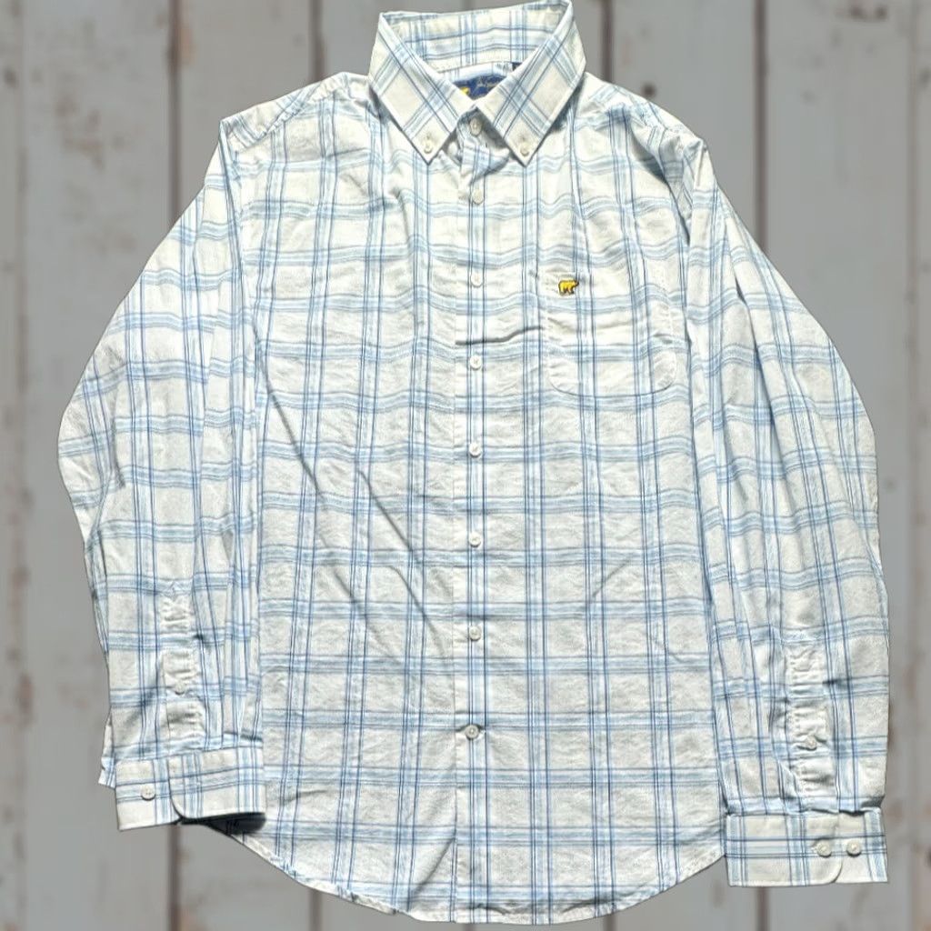 Vintage VINTAGE Jack Nicklaus Long Sleeve Button-Up Mens XL Blue White Plaid Shirt 1604 Size US XL / EU 56 / 4 - 1 Thumbnail