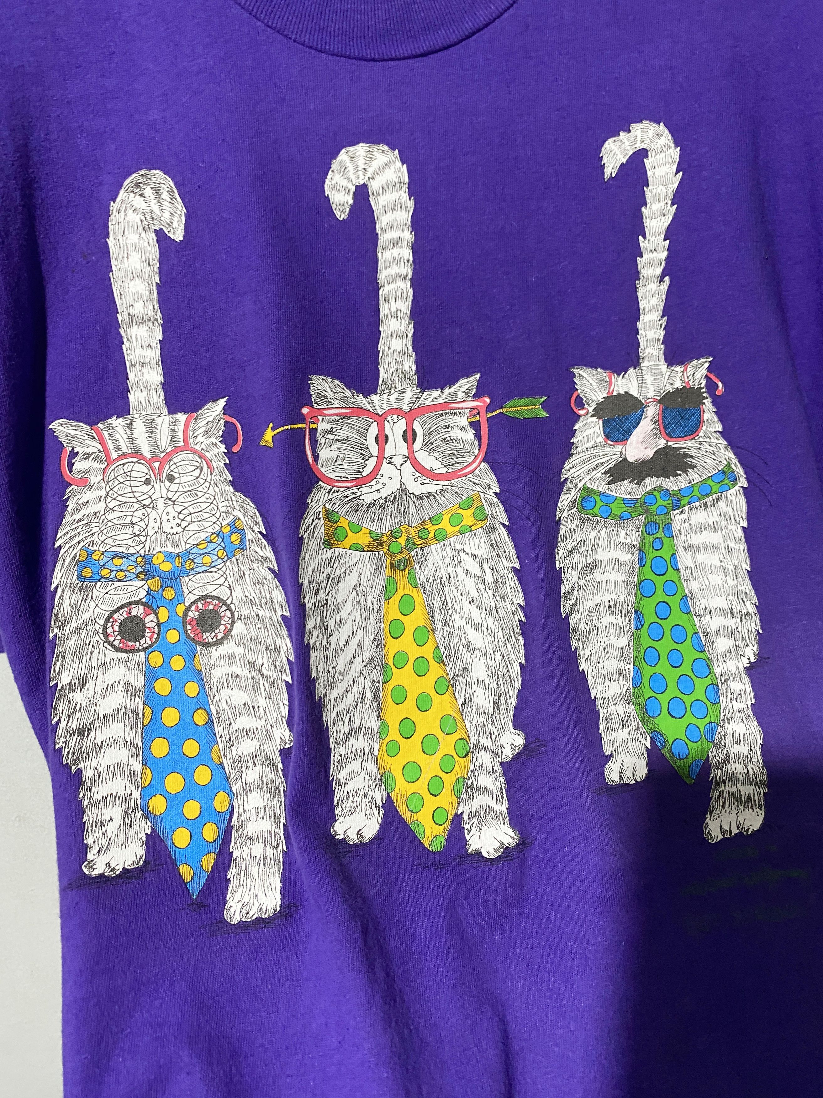 Vintage Vintage 90s Cat Shirt Size US M / EU 48-50 / 2 - 2 Thumbnail