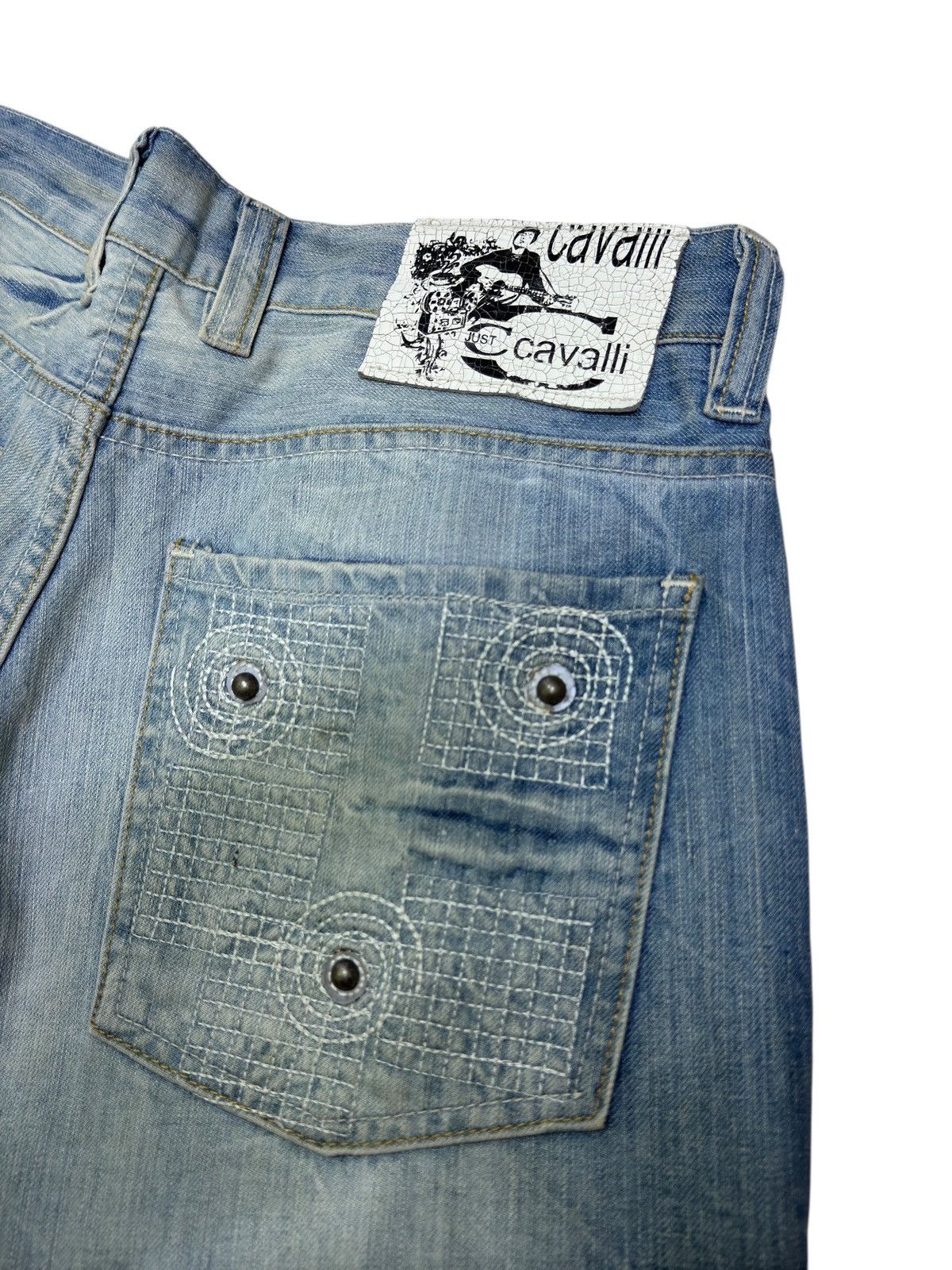 Just Cavalli Vintage JUST CAVALLI CLAW MARK EMBROIDERY LOGO DENIM Size US 31 - 15 Thumbnail