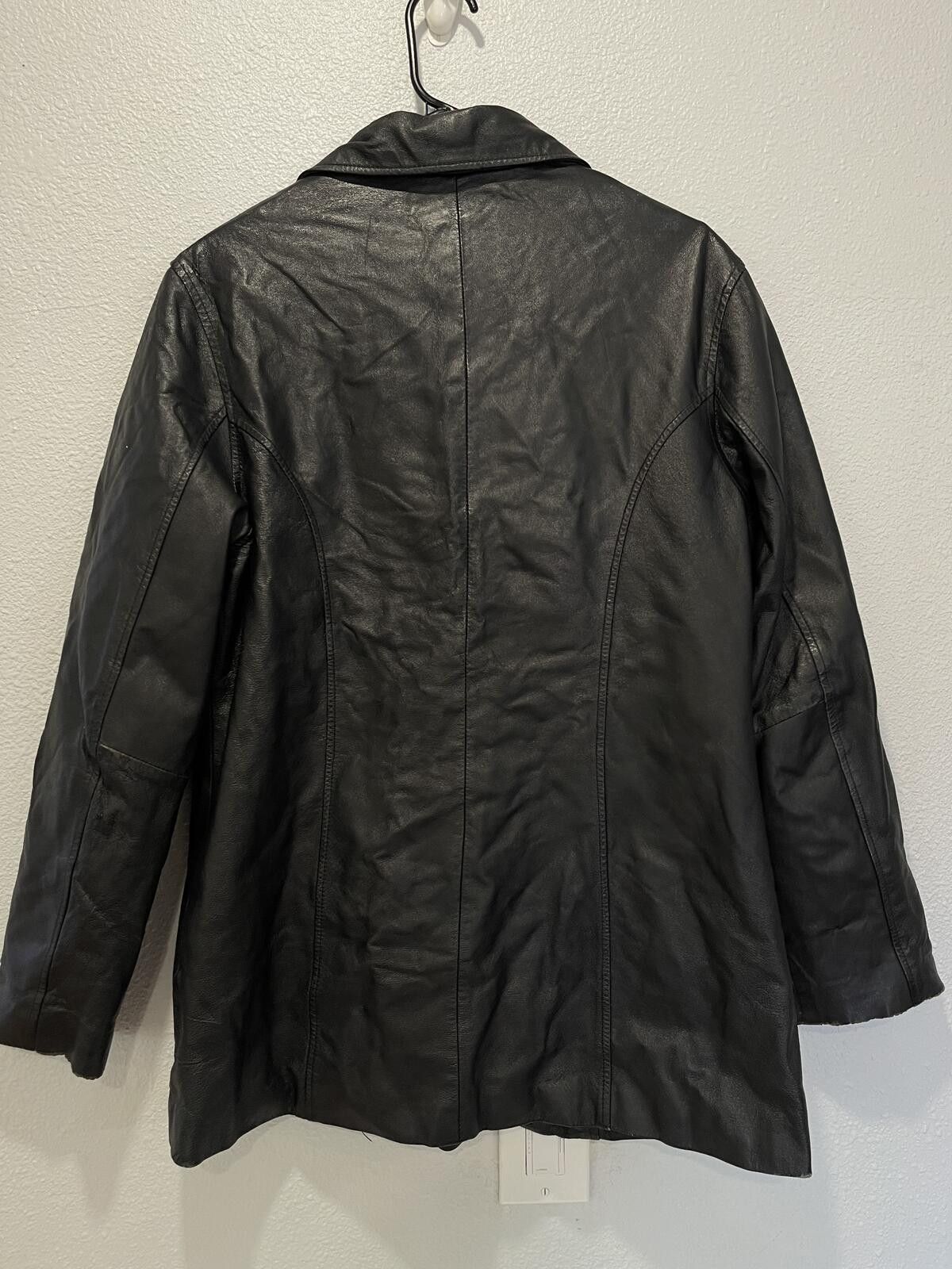 Oscar Piel Oscar Piel Black Leather Jacket Perfect Leather USA Size L / US 10 / IT 46 - 2 Thumbnail