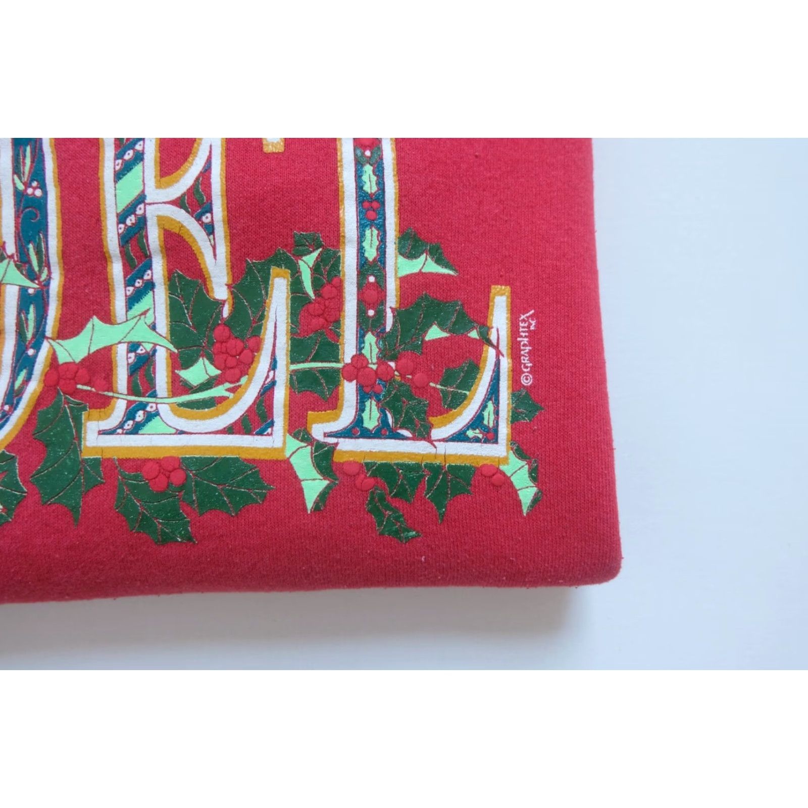Fruit Of The Loom VINTAGE Fruit of the Loom 90s Christmas Noel Graphic Crew Sweatshirt XL Red Men Size US XL / EU 56 / 4 - 4 Thumbnail