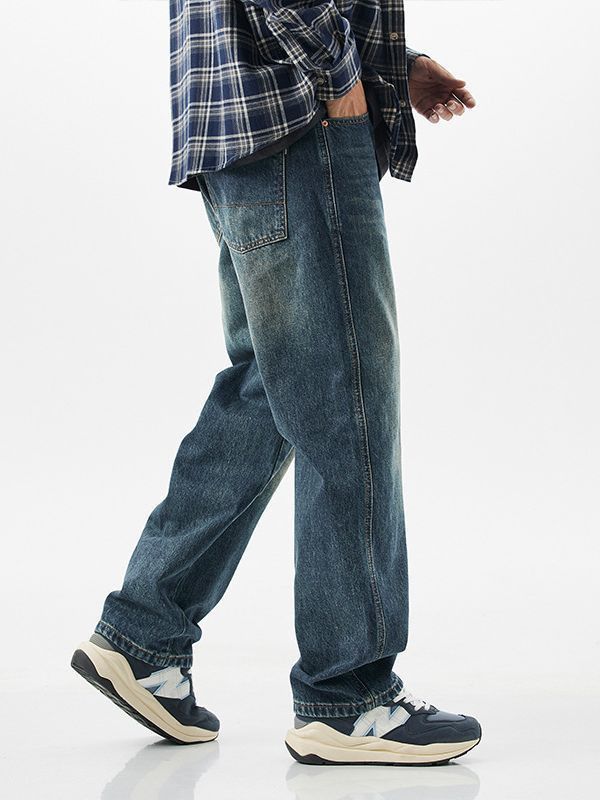 Vintage Men's Loose Straight-Leg High-Street Jeans Size US 32 / EU 48 - 2 Thumbnail