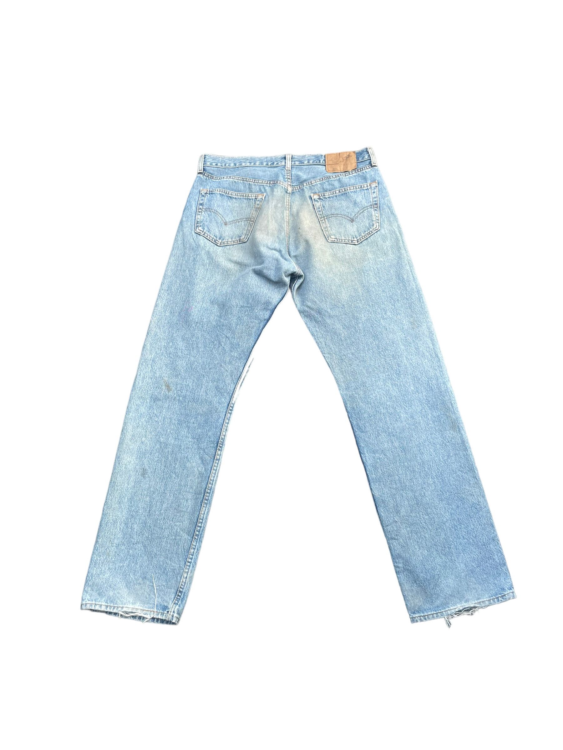 Levi's Vintage 1996 Levis 501 e Irregular Faded Distresed Size US 36 / EU 52 - 4 Thumbnail