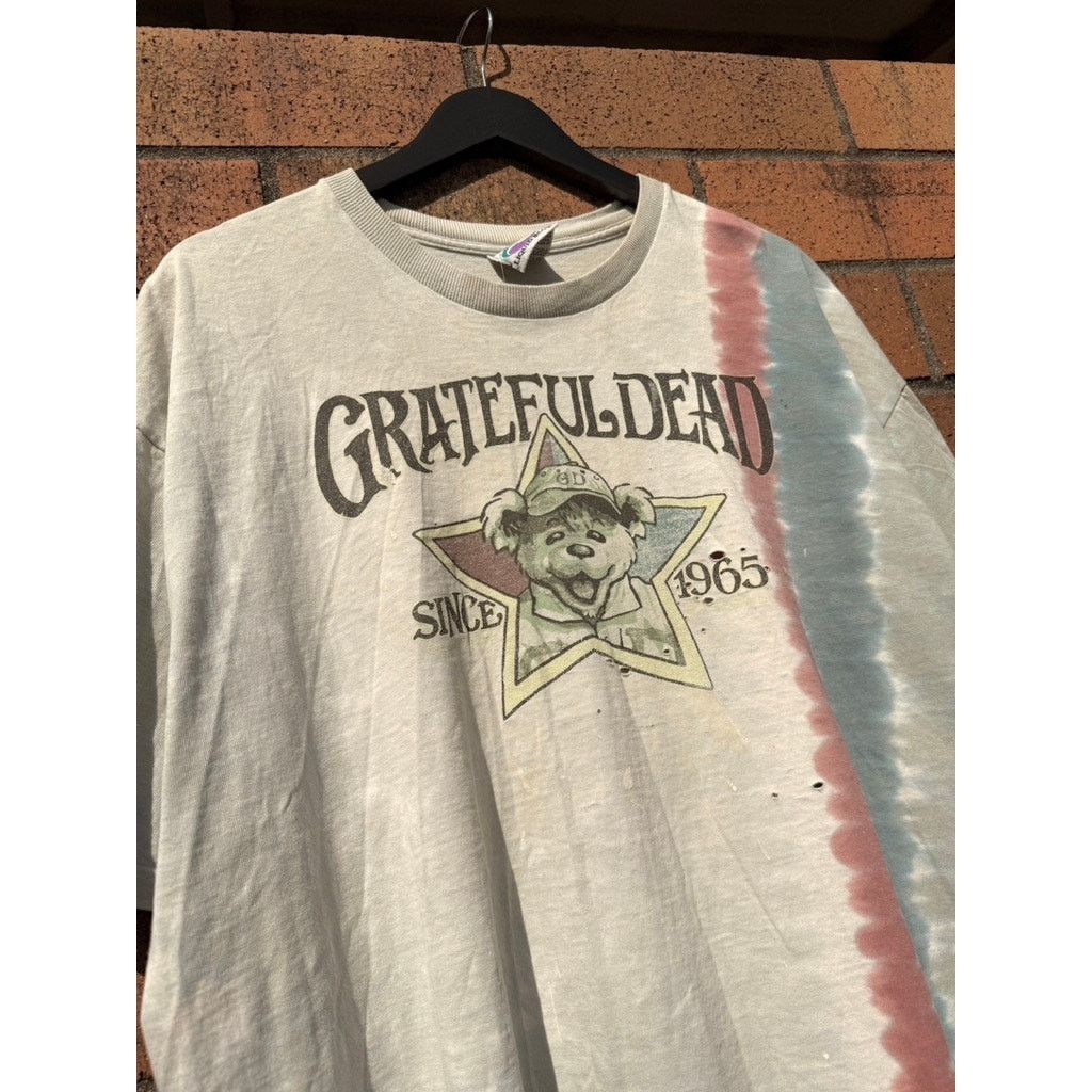 Grateful Dead × Liquid Blue × Vintage 2000 Grateful Dead Vintage Baseball Bear Tie Dye Tee Shirt Size US XXL / EU 58 / 5 - 5 Thumbnail