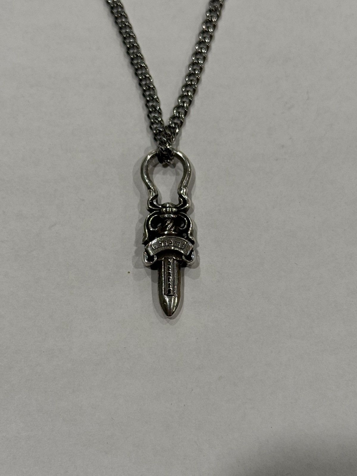 Chrome Hearts Chrome Hearts Dagger Pendant Silver Cuban Chain Necklace 925 Size ONE SIZE - 10 Thumbnail