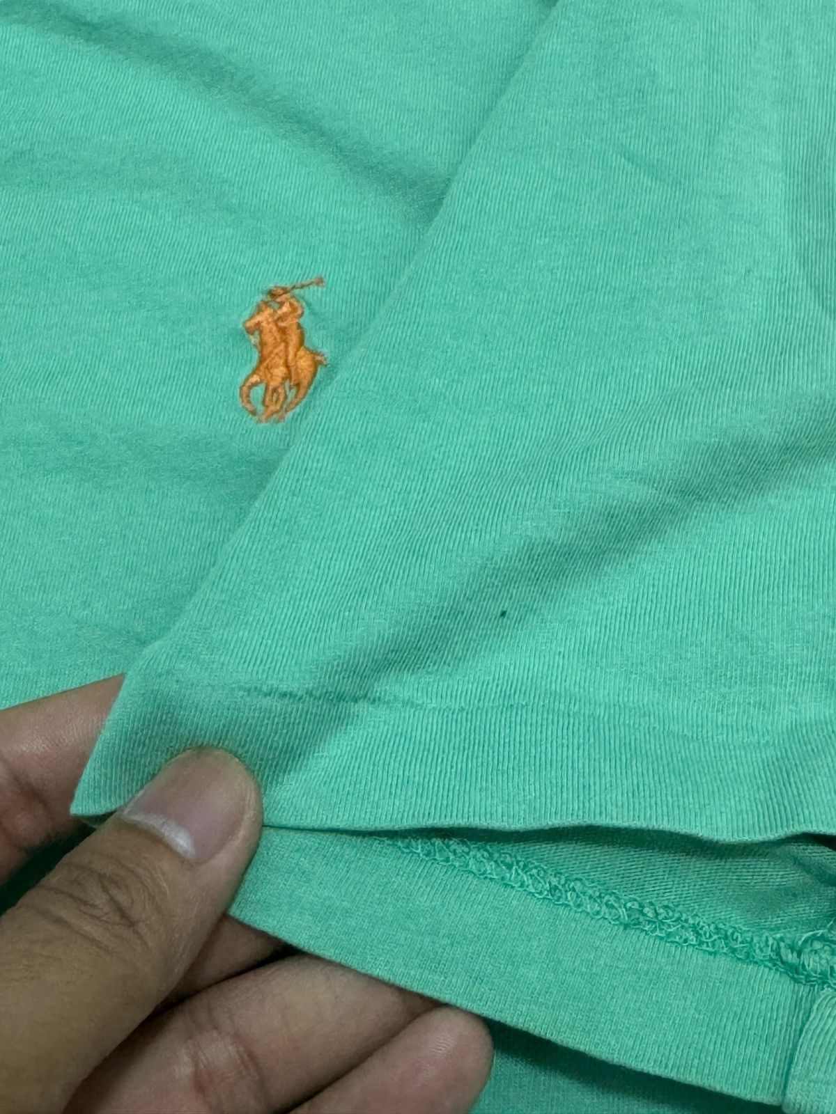 Polo Ralph Lauren × Ralph Lauren Sport POLO RALPH LAUREN SMALL LOGO V NECK GREEN TEE Size US L / EU 52-54 / 3 - 4 Thumbnail