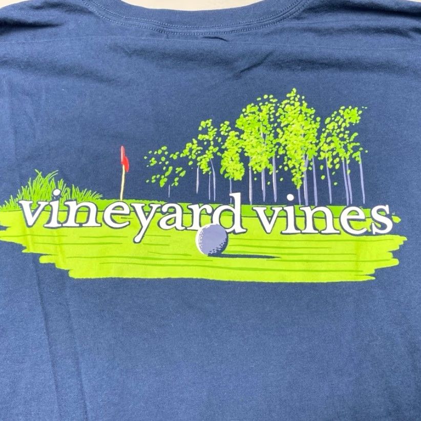 Vineyard Vines Vineyard Vines Golf Putt Long-Sleeve Pocket Tee T-Shirt Blue Men's 2XL 8093 Size US XXL / EU 58 / 5 - 3 Thumbnail