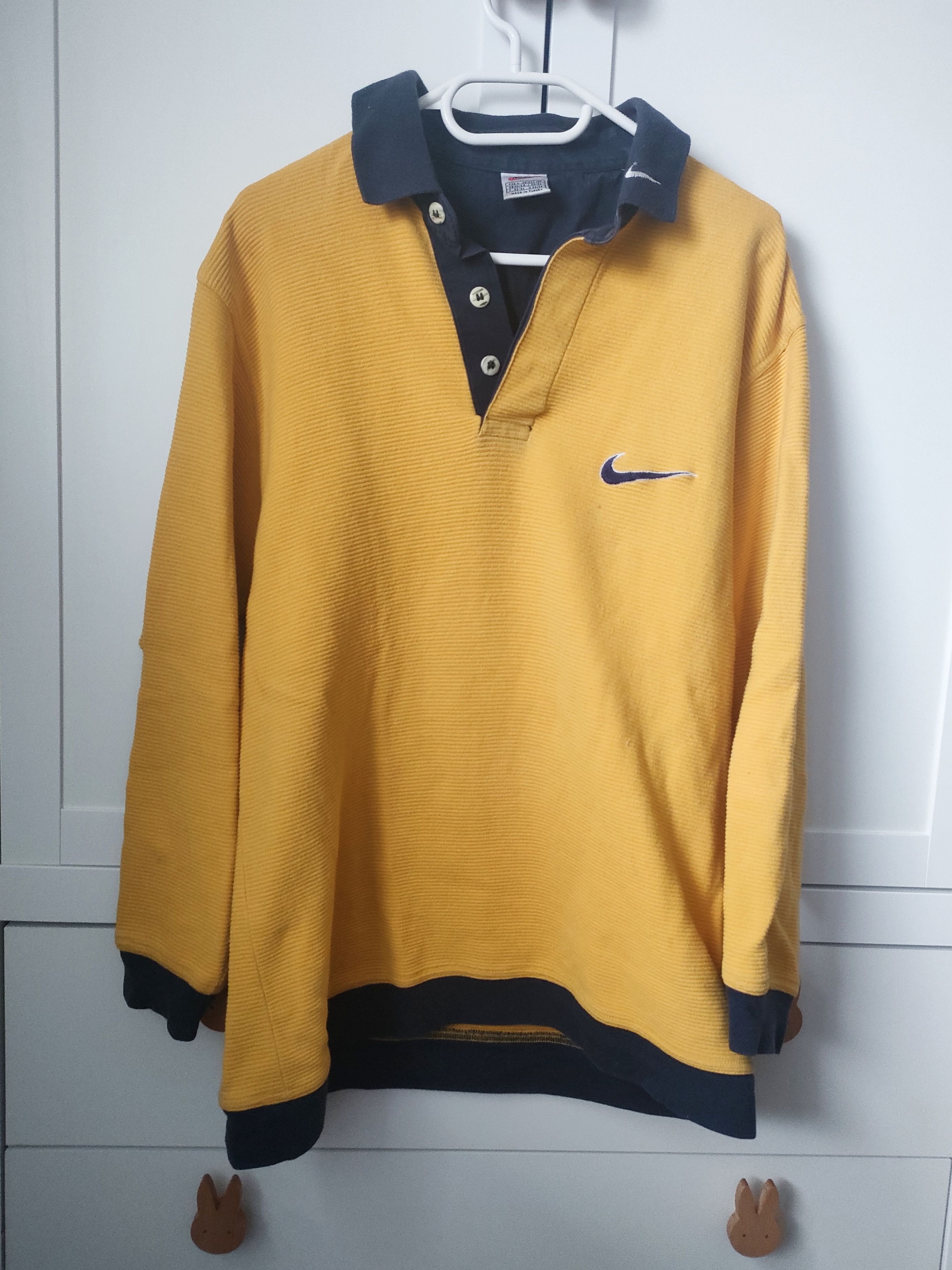 Nike × Vintage Vintage yellow women's sweatshirt 90s Size L / US 10 / IT 46 - 1 Thumbnail