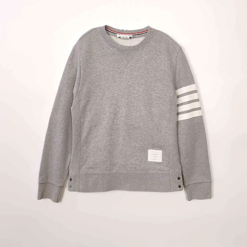 Thom Browne Thom Browne Gray Cotton Men's Sweatshirt 0089 Size US M / EU 48-50 / 2 - 1 Thumbnail