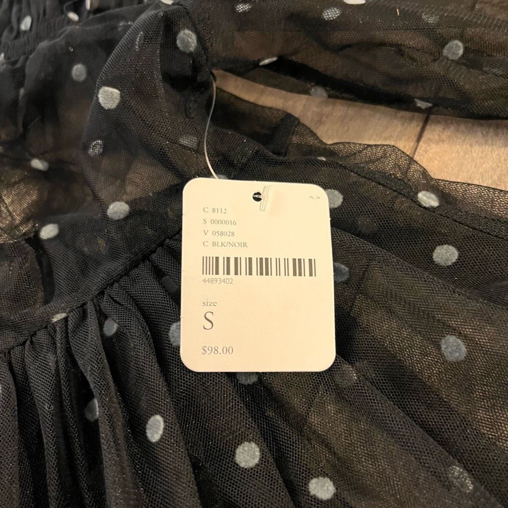 Free People NEW Free People $98 Black Saya Sheer Tee Women Small Bin N-3 Size S / US 4 / IT 40 - 3 Thumbnail