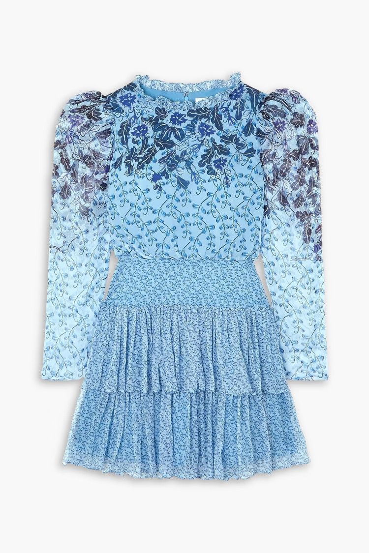 Other o1s22i1n0924 Mini Chiffon Dress in Light Blue Size M / US 6-8 / IT 42-44 - 1 Thumbnail