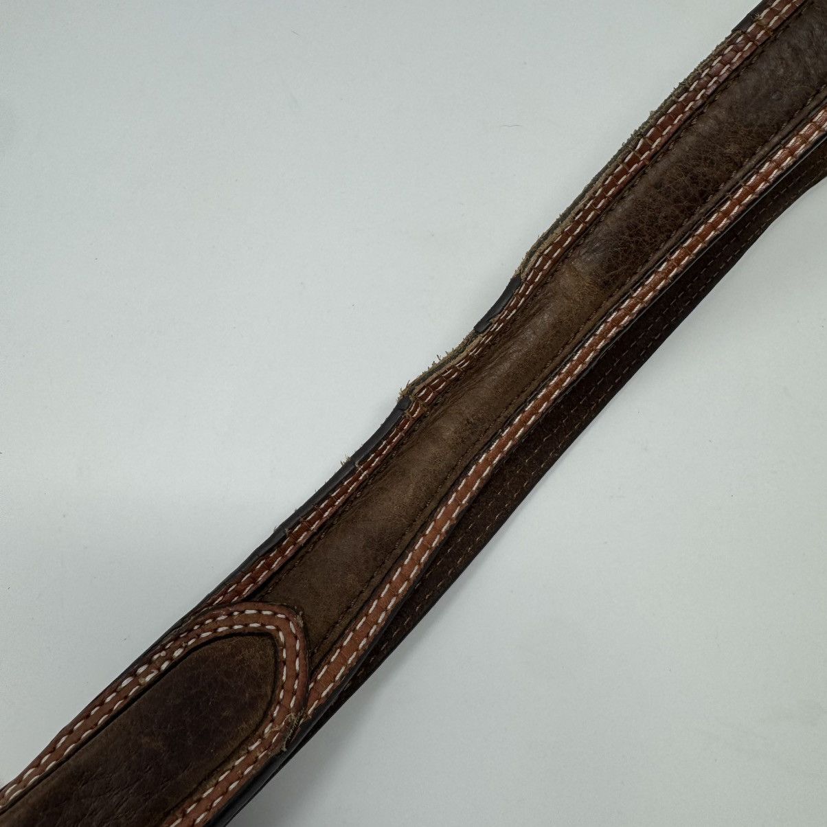 Ariat Ariat Men's 46 Brown Leather Belt Western Cowboy FLAWS Size 46 - 9 Thumbnail