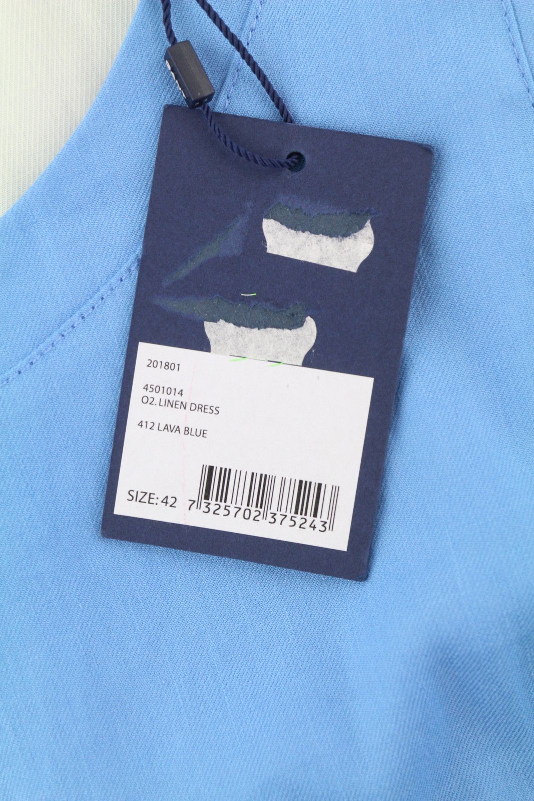 Gant LINEN EU42 Blue Sleeveless Crew Neck Dress 85007 Size L / US 10 / IT 46 - 6 Thumbnail