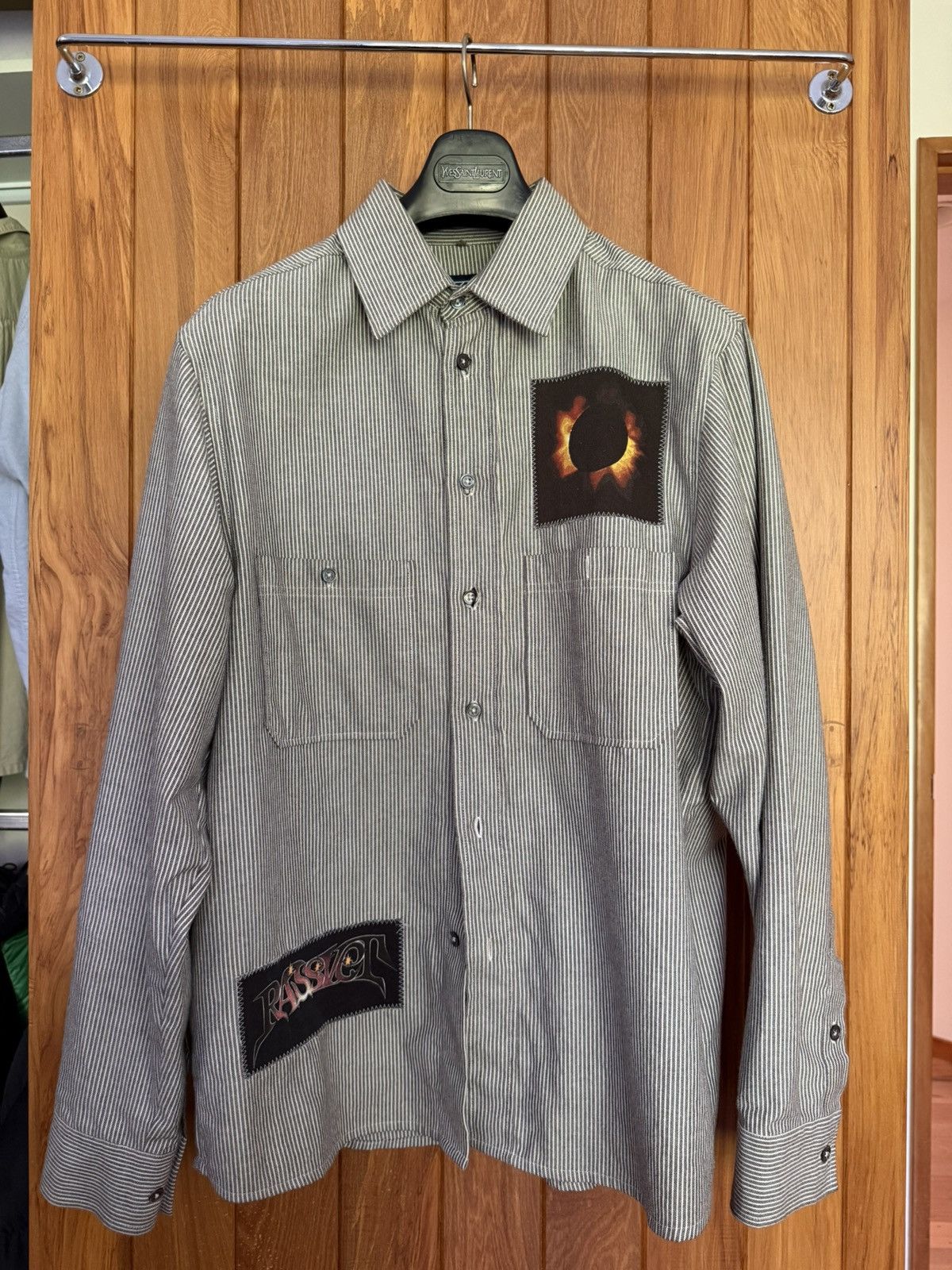 PACCBET Rassvet (Paccbet) Patchwork Stripe Work Shirt Size US L / EU 52-54 / 3 - 1 Thumbnail