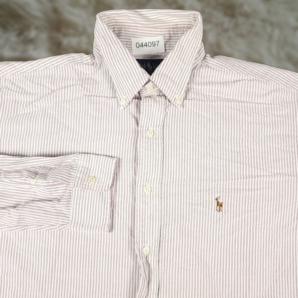 Ralph Lauren Ralph Lauren Shirt Mens 16.5 Purple Striped Dress Shirt Long Sleeve Button Up Collared Cotton Size 42R - 1 Thumbnail