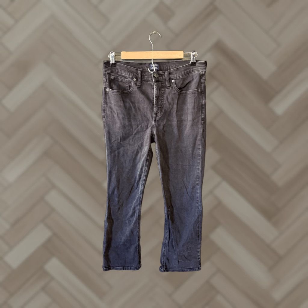 J.Crew J. Crew Jeans Cropped Black Denim High Rise Flare Womens 29 Size 29" - 1 Thumbnail
