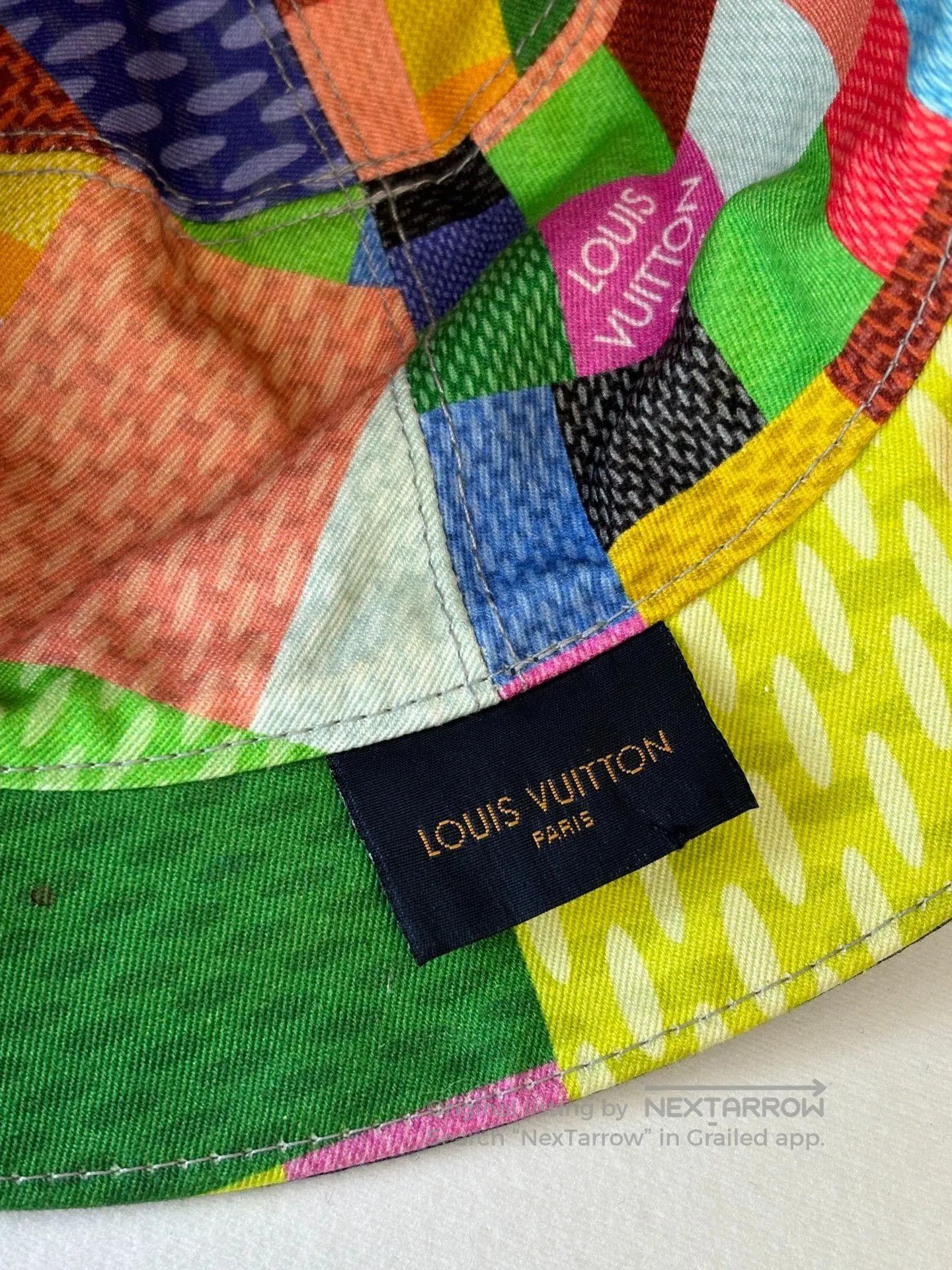 Louis Vuitton Louis Vuitton Blue Check Bucket Hat. Size ONE SIZE - 8 Thumbnail