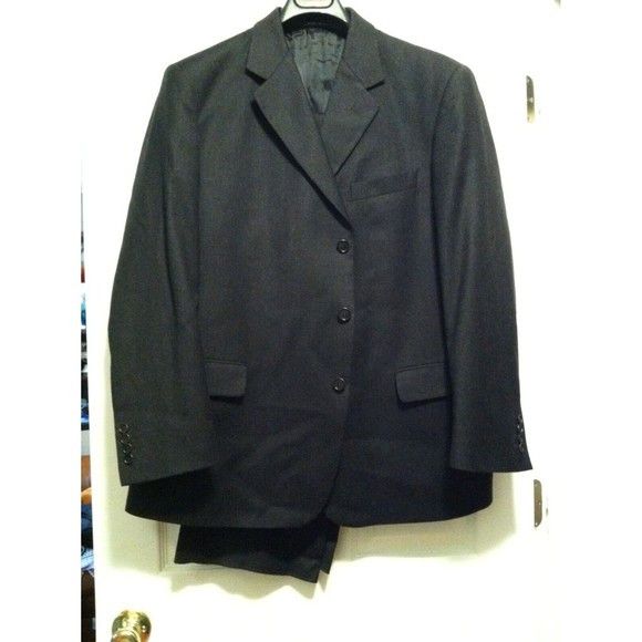 Other CONFITALIA MEN'S NEW CHARCOAL 100%WOOL 2PC SUIT SIZE:46R Size 46R - 3 Thumbnail