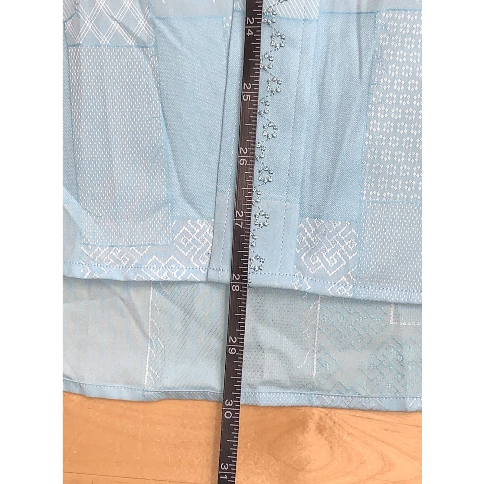Robert Graham Robert Graham Mens Button-Up Shirt XL Classic Fit Light Blue Patchwork Shirt Size US XL / EU 56 / 4 - 6 Thumbnail