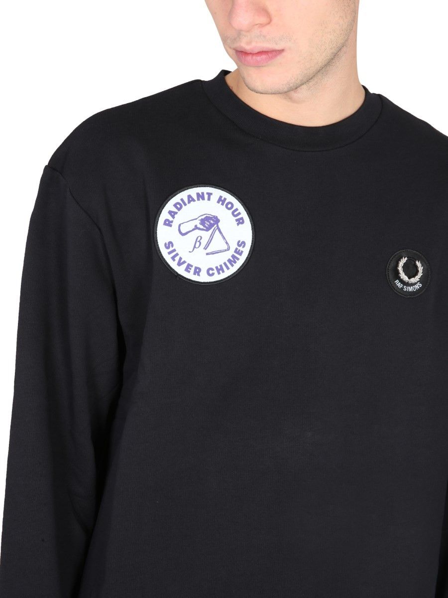 Raf Simons o1y0325 Logo Crewneck Sweatshirt in Black Size US L / EU 52-54 / 3 - 2 Thumbnail