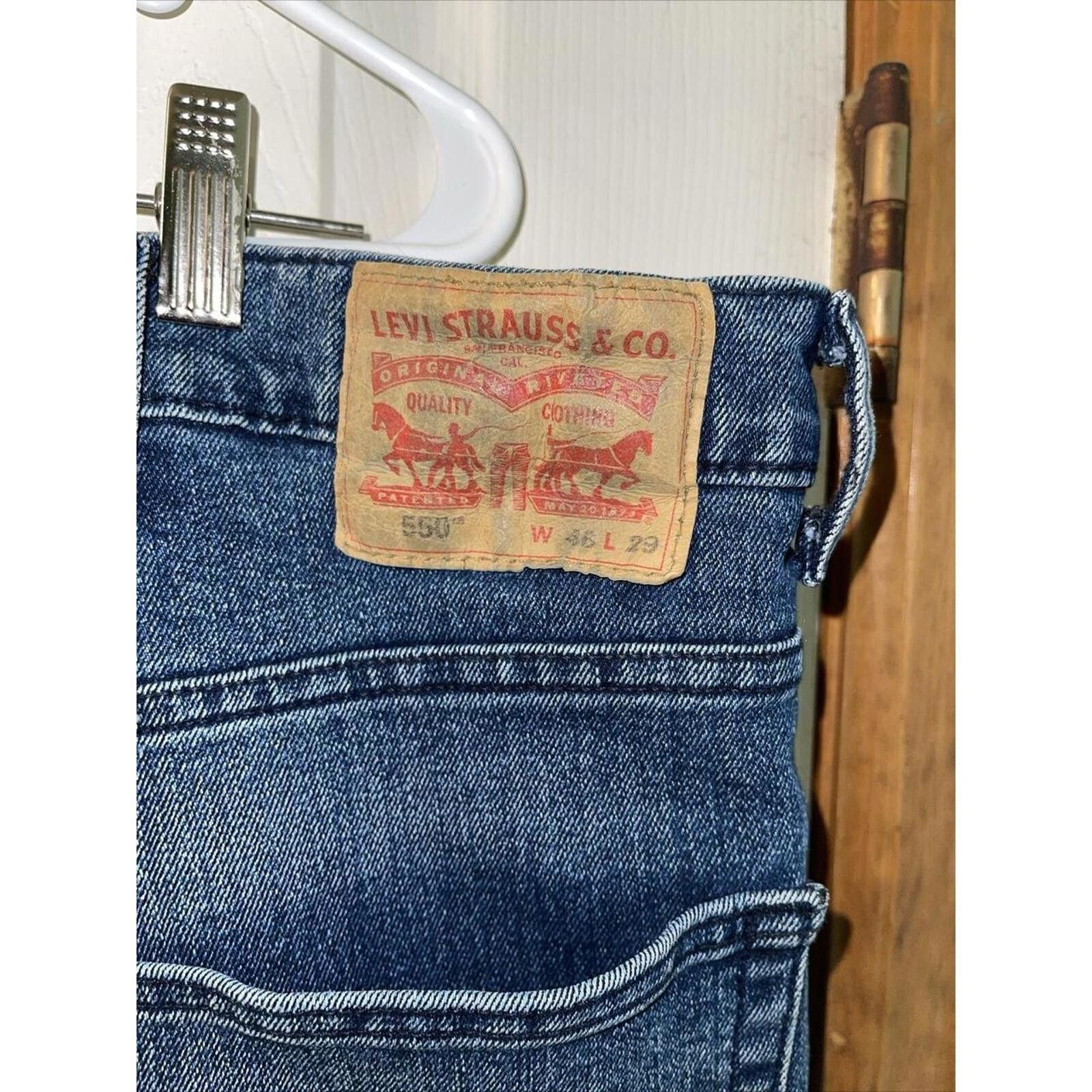 Designer Levi's 550 Relaxed Fit Jeans - Men's Size 36L 29 Size US 44 / EU 60 - 3 Thumbnail