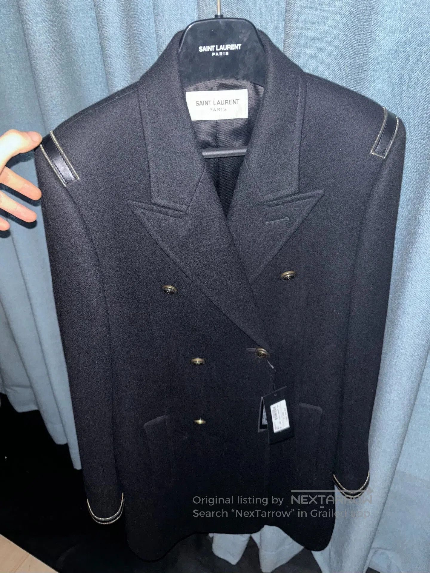 Anthony Vaccarello Saint Laurent 2020FW Gold Button Military Coat. Size US M / EU 48-50 / 2 - 1 Thumbnail