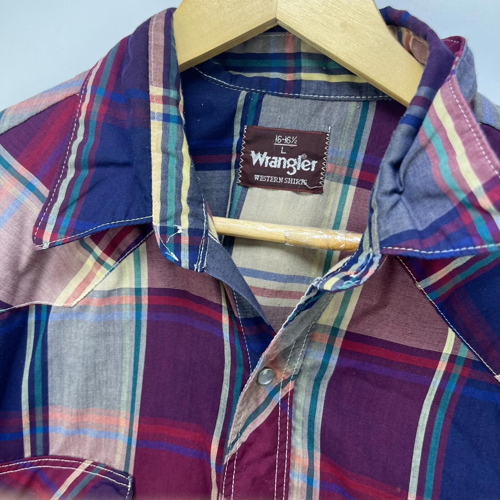 Wrangler Vintage 90s Wrangler Snap Button Long Sleeve Shirt Large Size US L / EU 52-54 / 3 - 5 Thumbnail