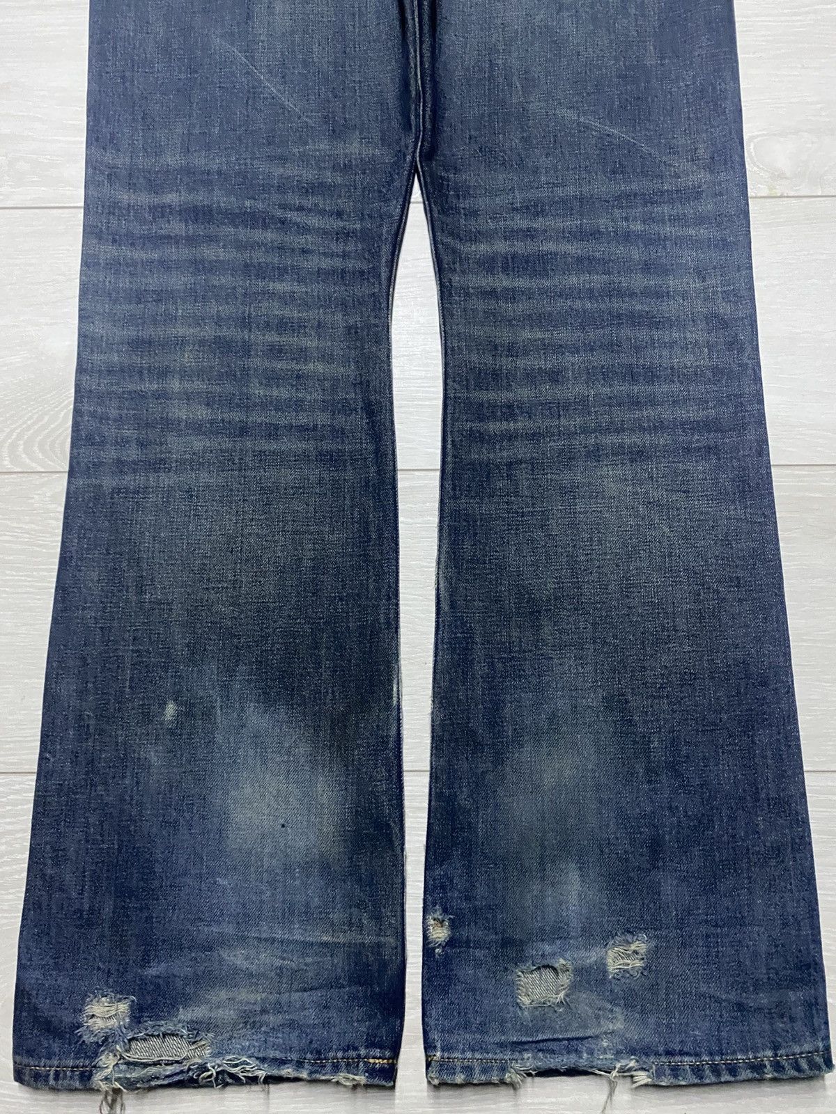 RRL Ralph Lauren Polo Raph Lauren RockLand 320 Flare Bootcut Distressed Jeans Size US 36 / EU 52 - 6 Thumbnail